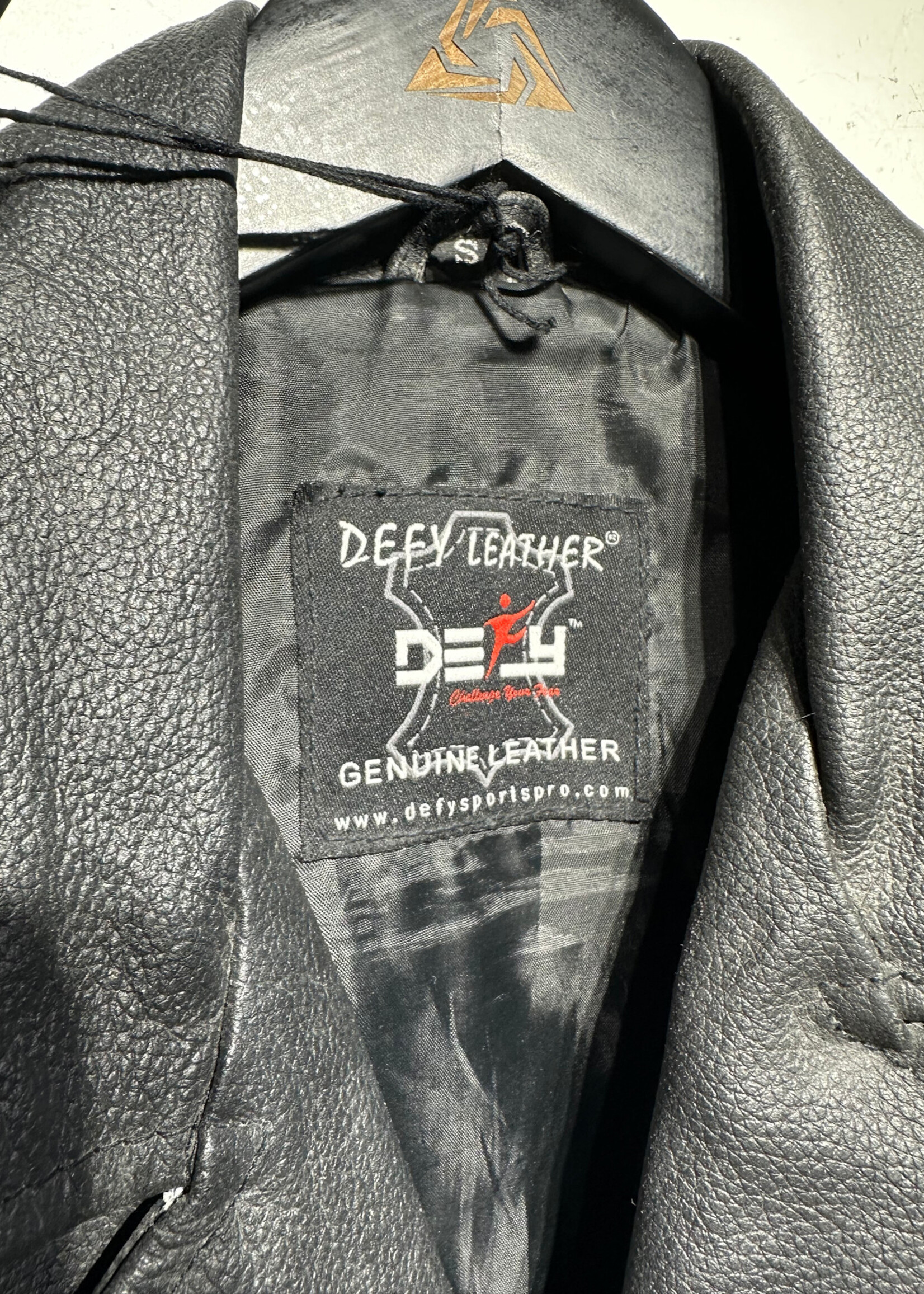 Defy Leather Black Moto Vest Masc S