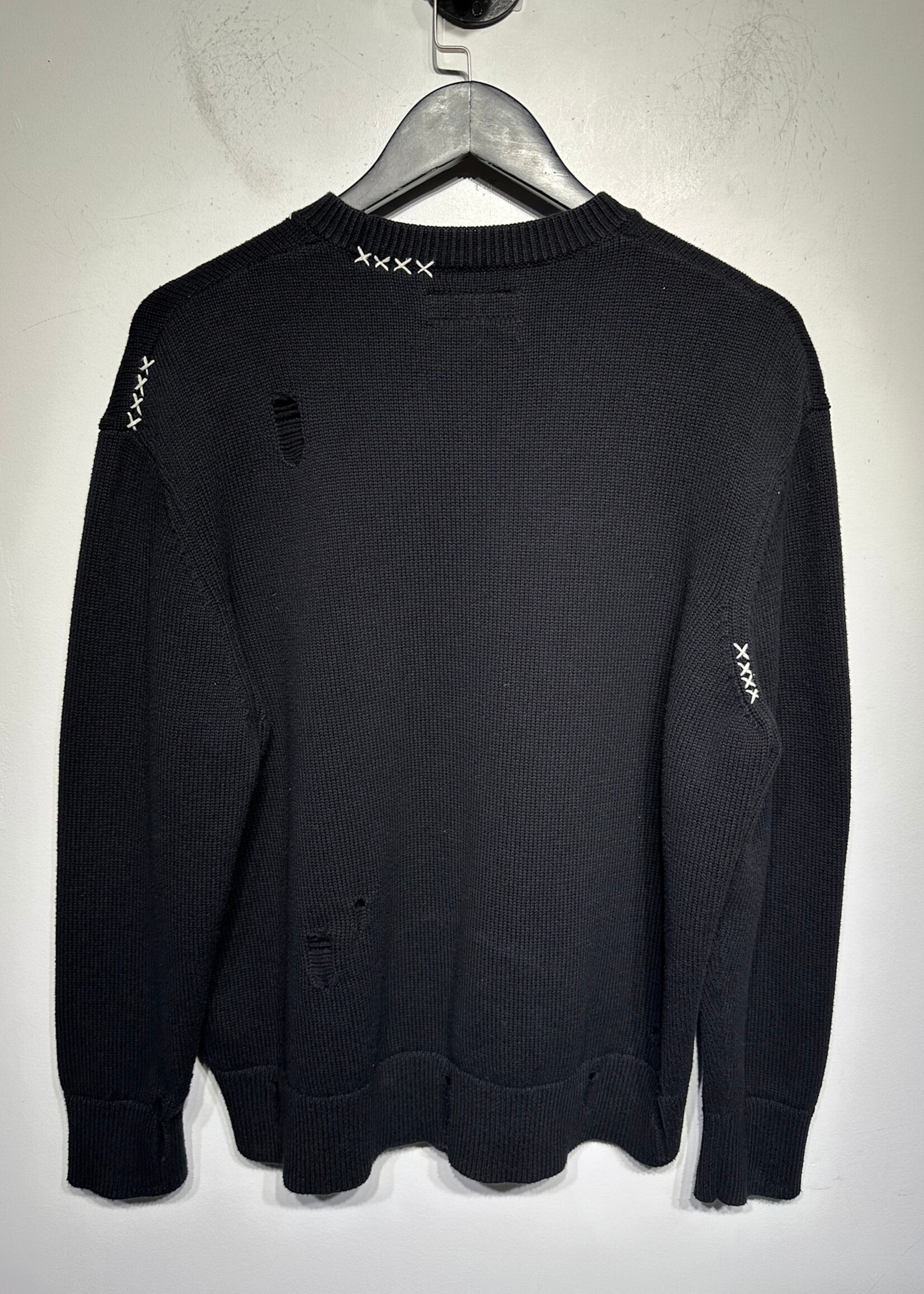 Allsaints Black Distressed Sweater M
