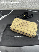 YSL Logo Print Canvas Camera Bag