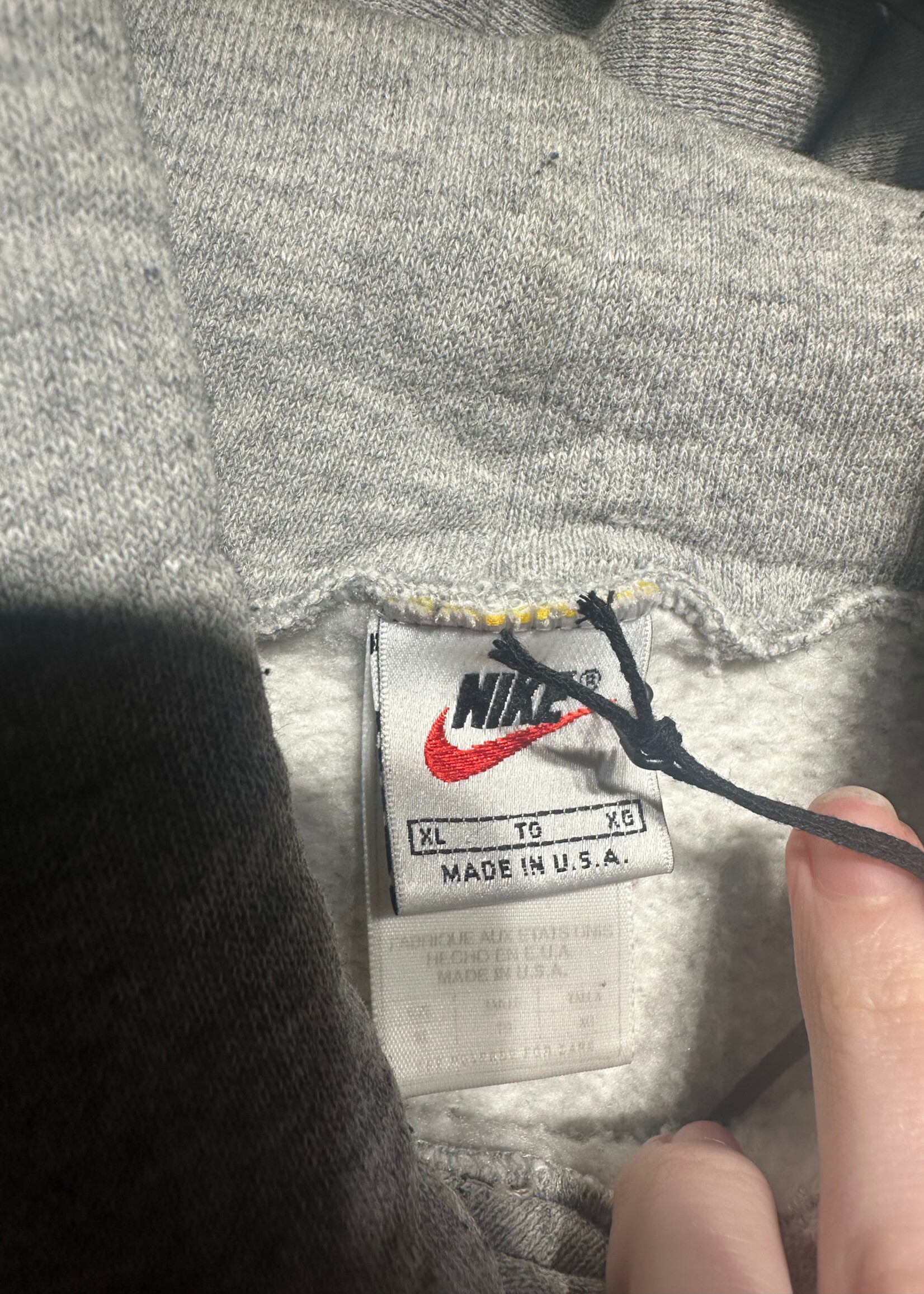 90s Nike Grey Swoosh Hoodie As Is XL