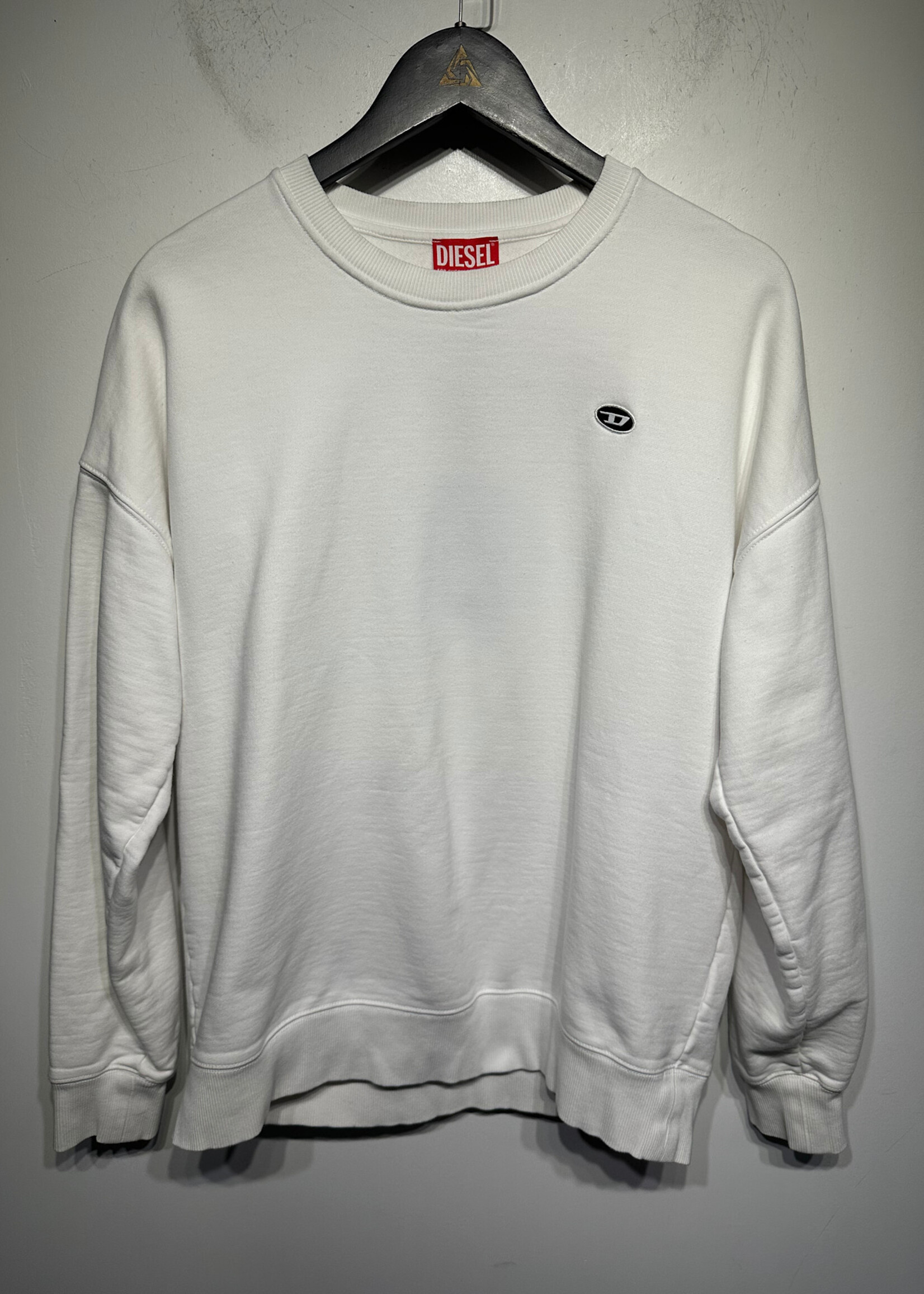Diesel White Crewneck Sweater Fem M