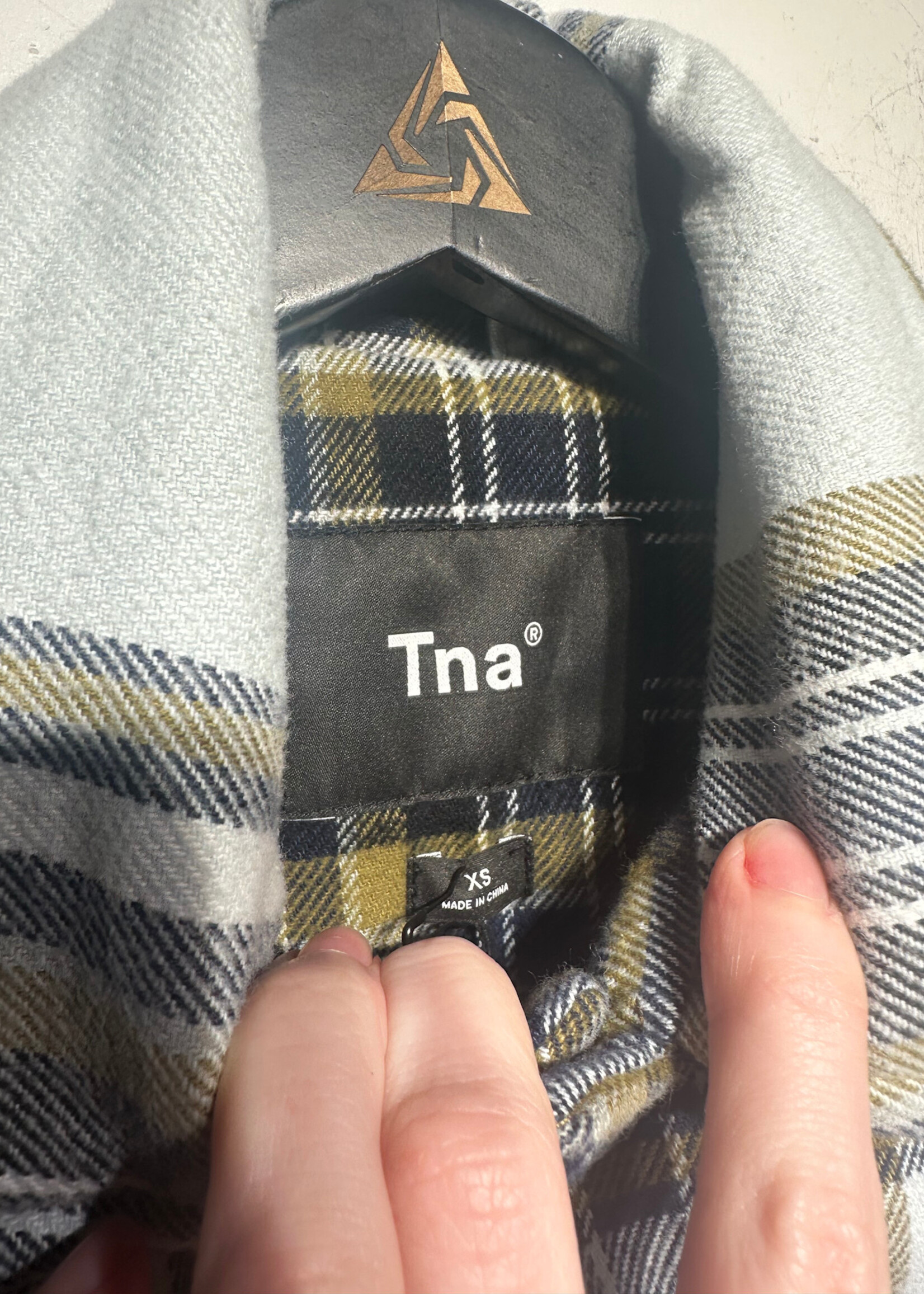 TNA PLAID JACKET XS
