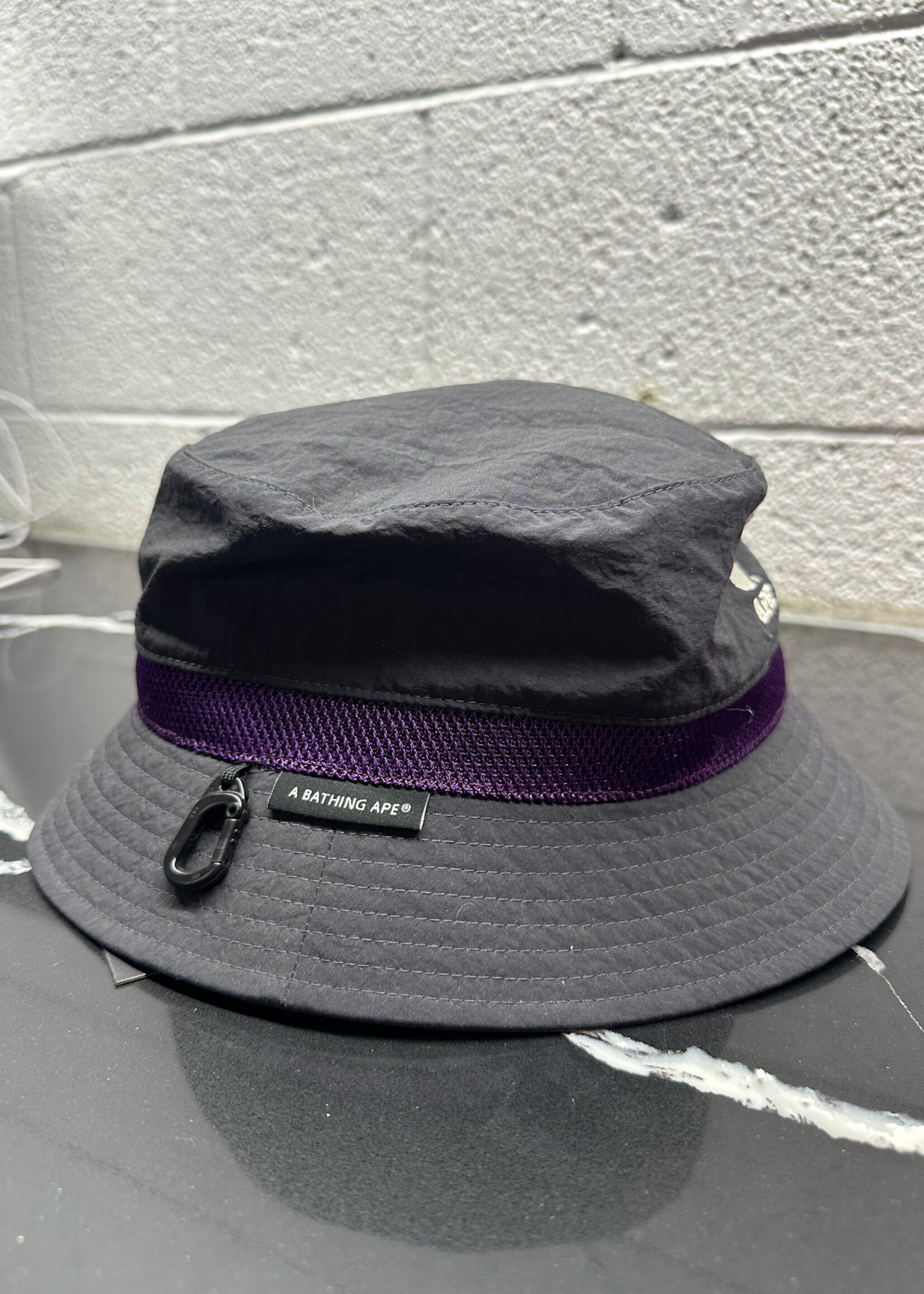 Bape Black Purple Bucket Hat OS