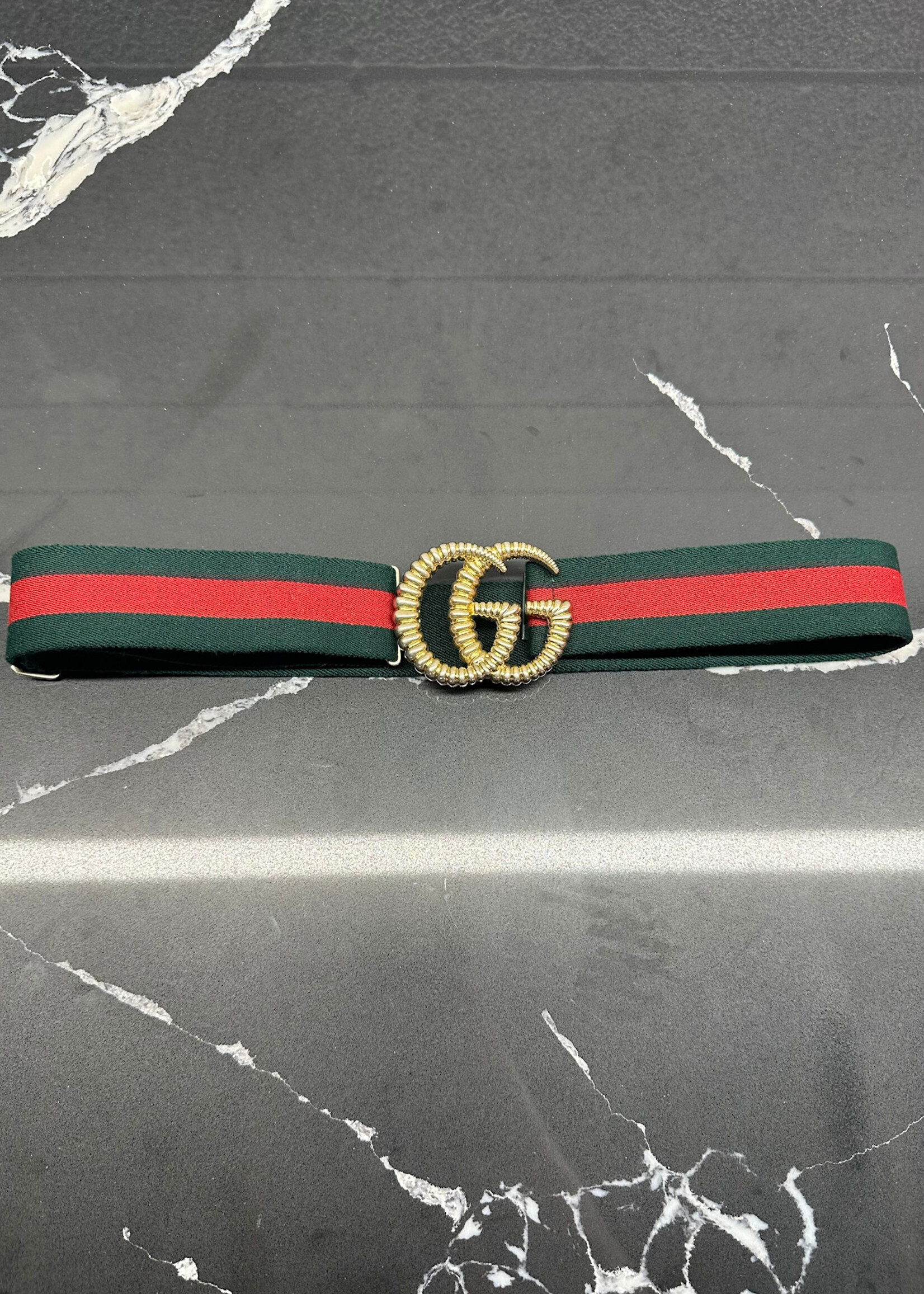 Gucci Double G Elastic Style Clasp Belt