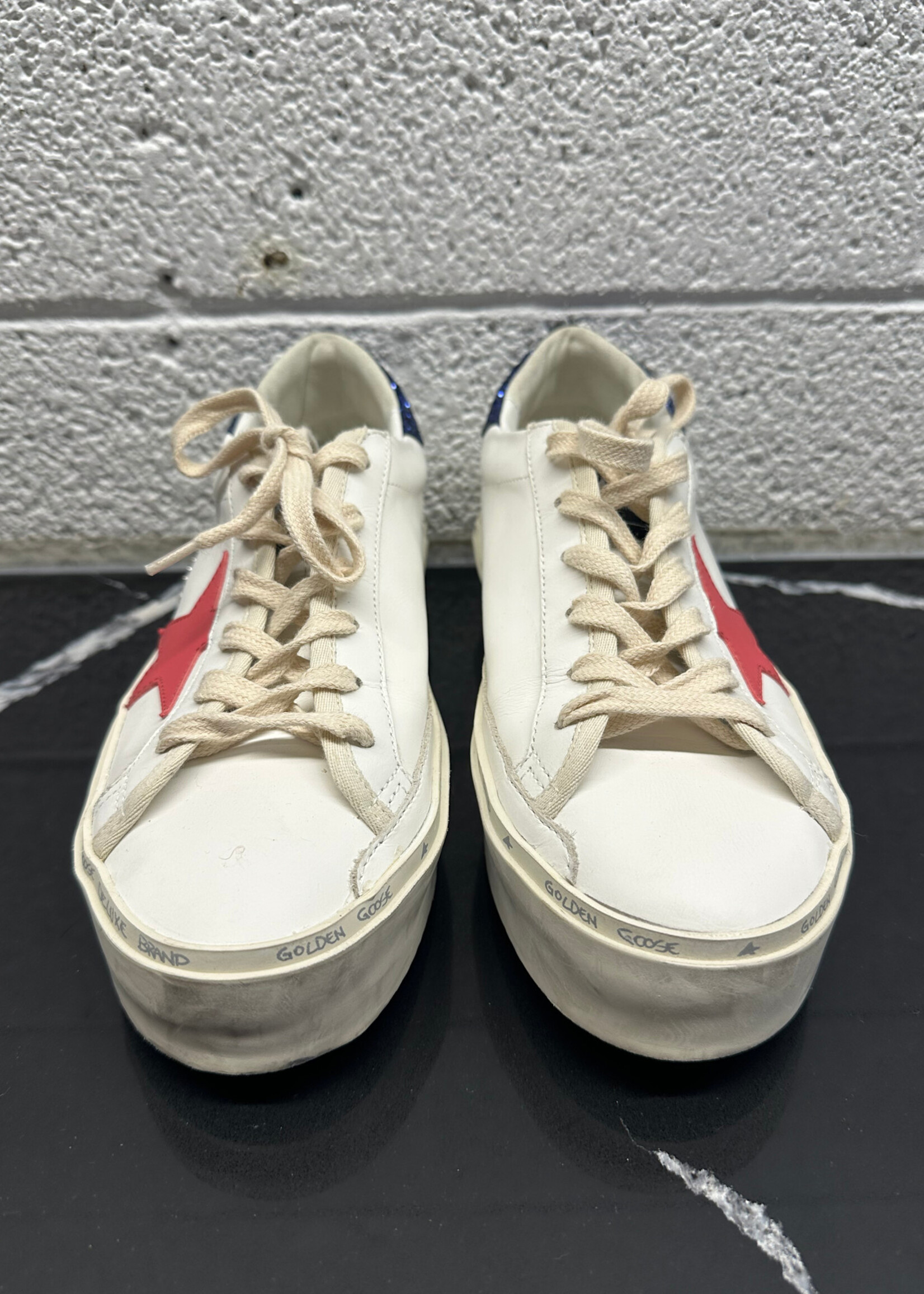 GOLDEN GOOSE WHITE/ PINK STAR SHOES