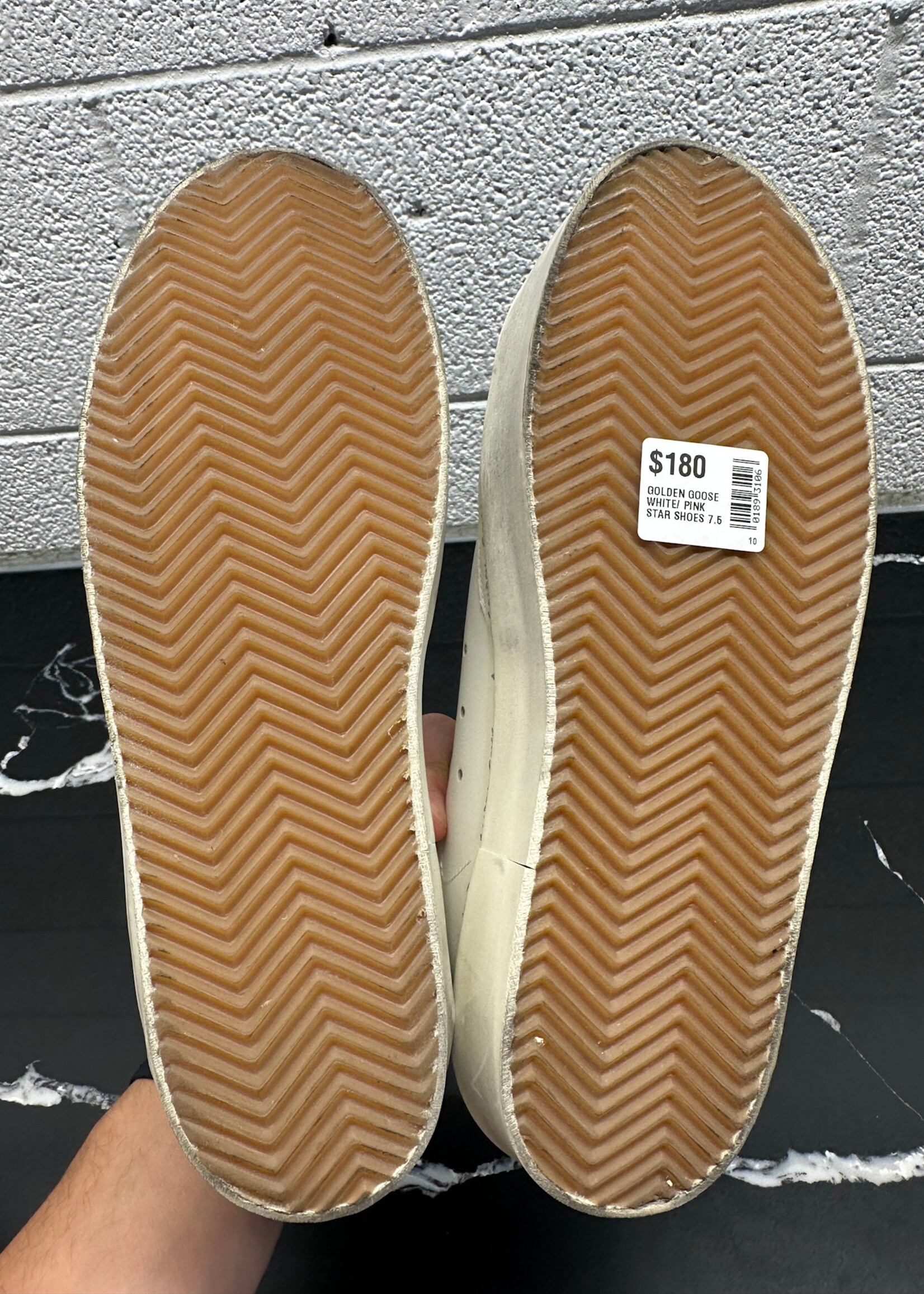 GOLDEN GOOSE WHITE/ PINK STAR SHOES