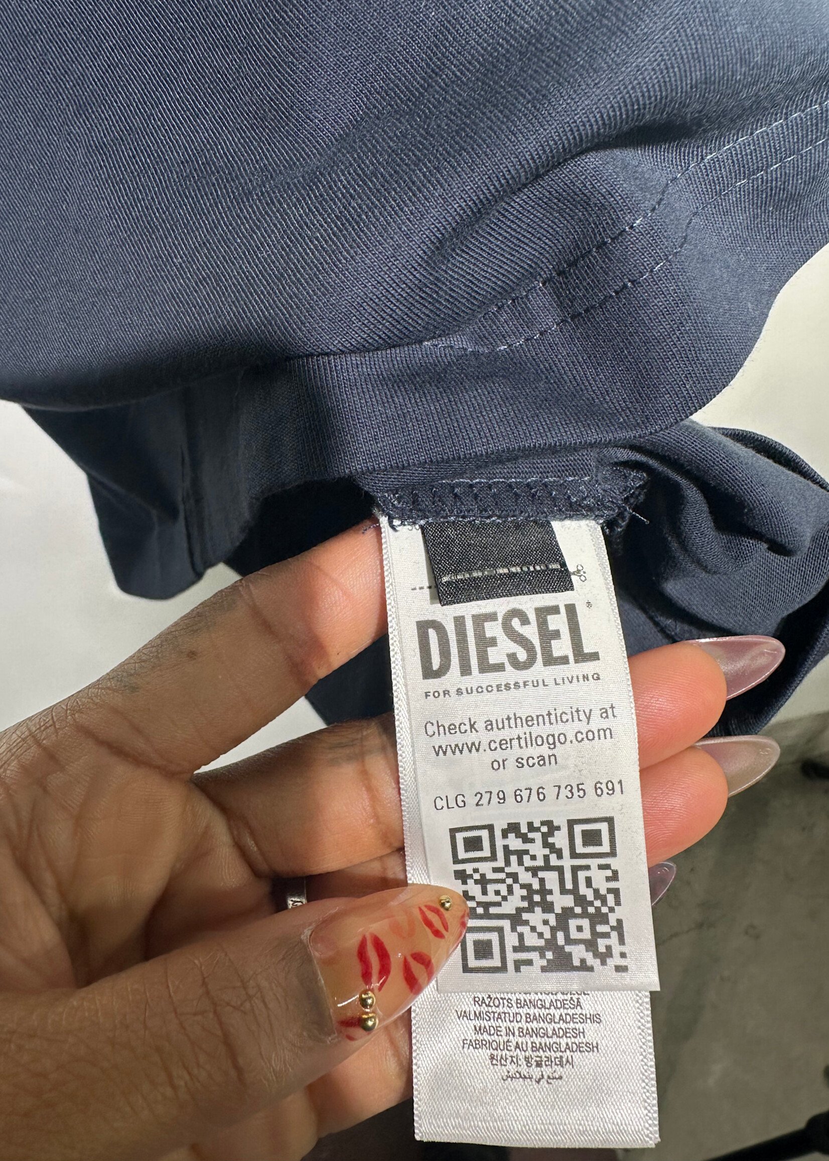 NWT DIESEL BLACK  DENIM DIVISION TEE M