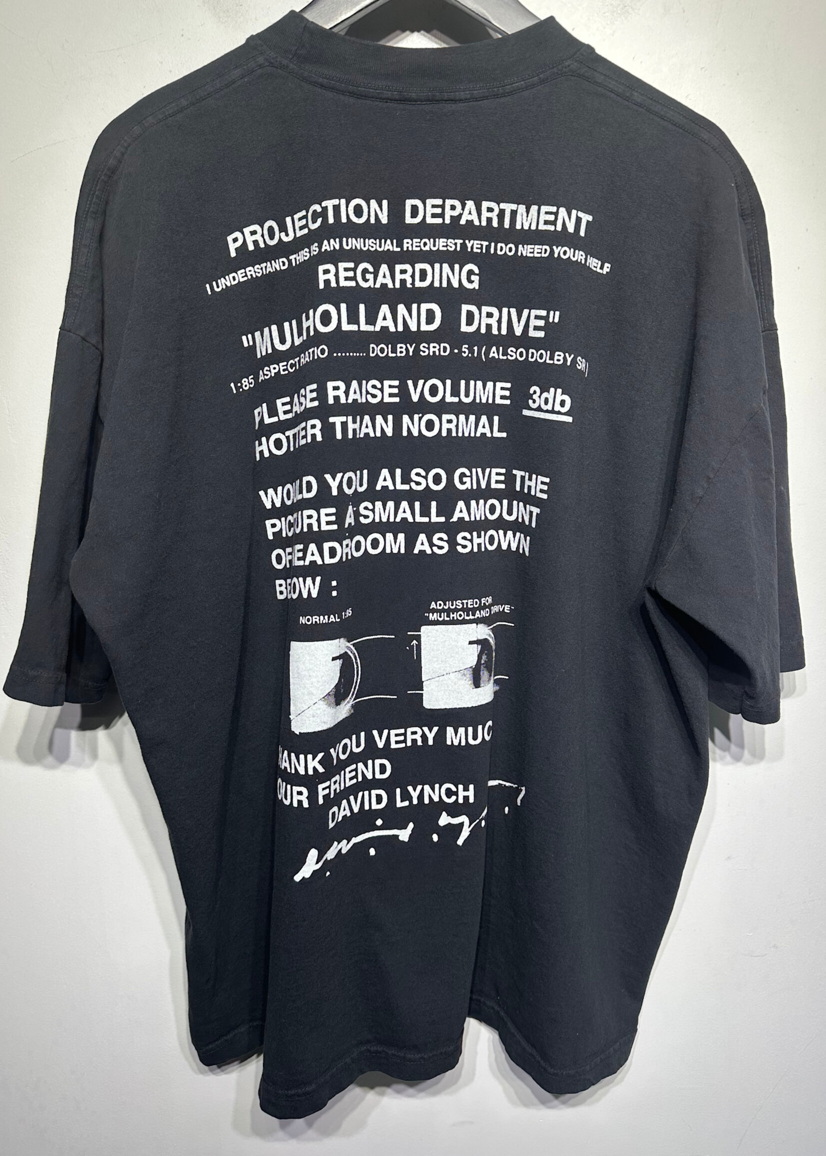 Thank you Very Much Black David Lynch Tee 2XL