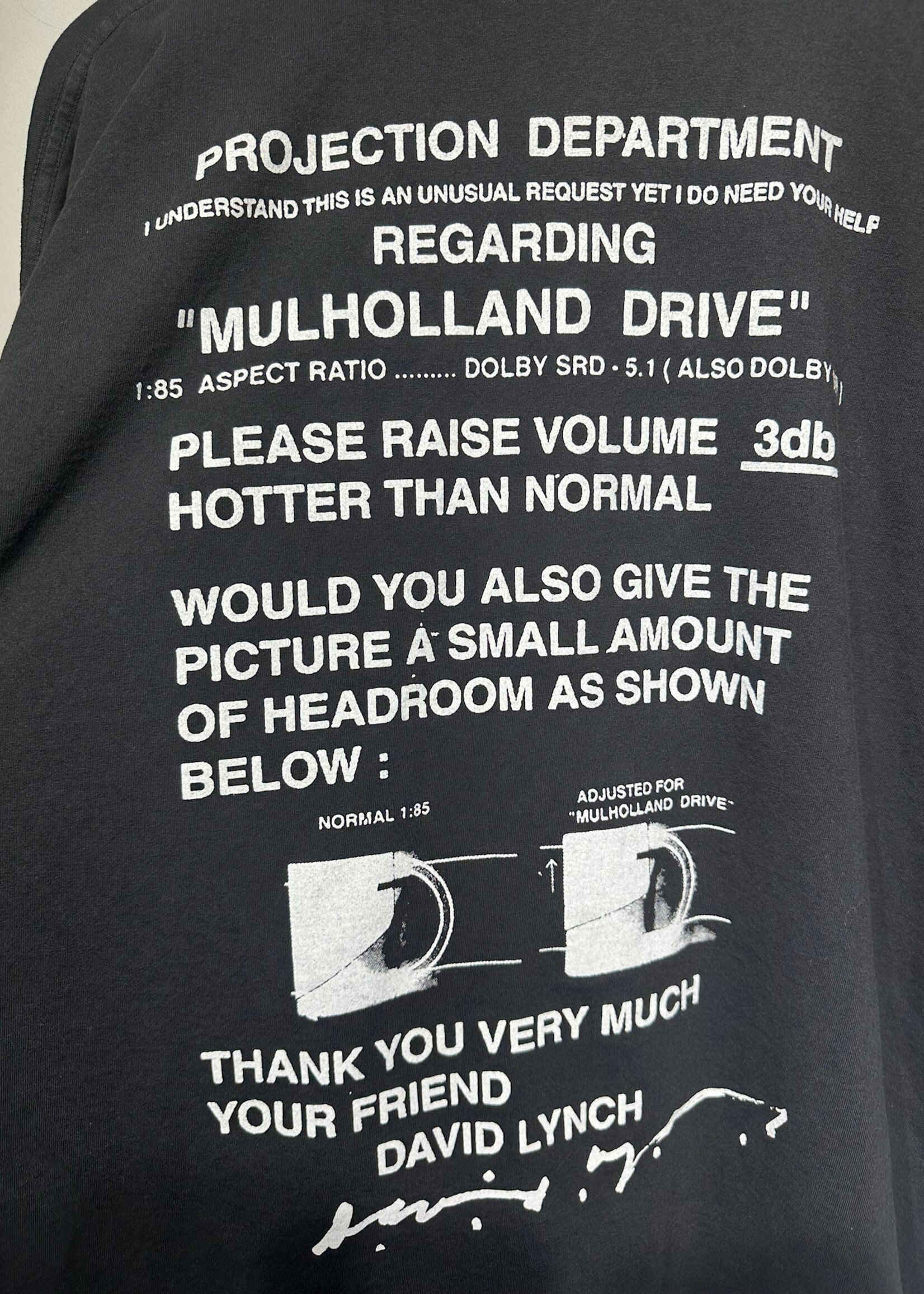 Thank you Very Much Black David Lynch Tee 2XL