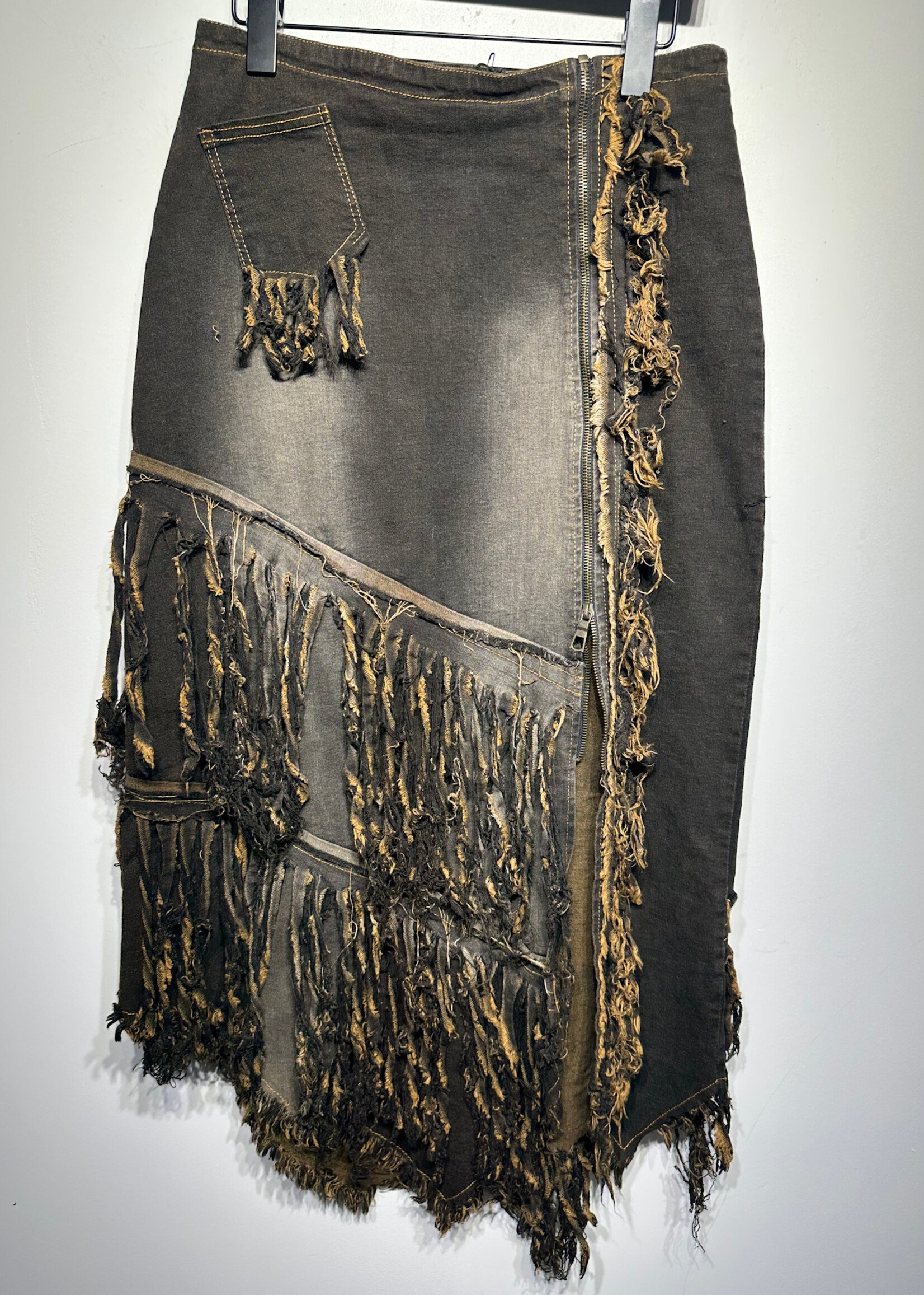 LGP Brown Fringe Maxi Skirt 29