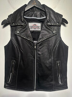 Milwaukee Studded Leather Vest Fem M