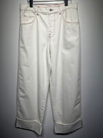Collusion Red Stitch White Buckle Back Pants Fem 28