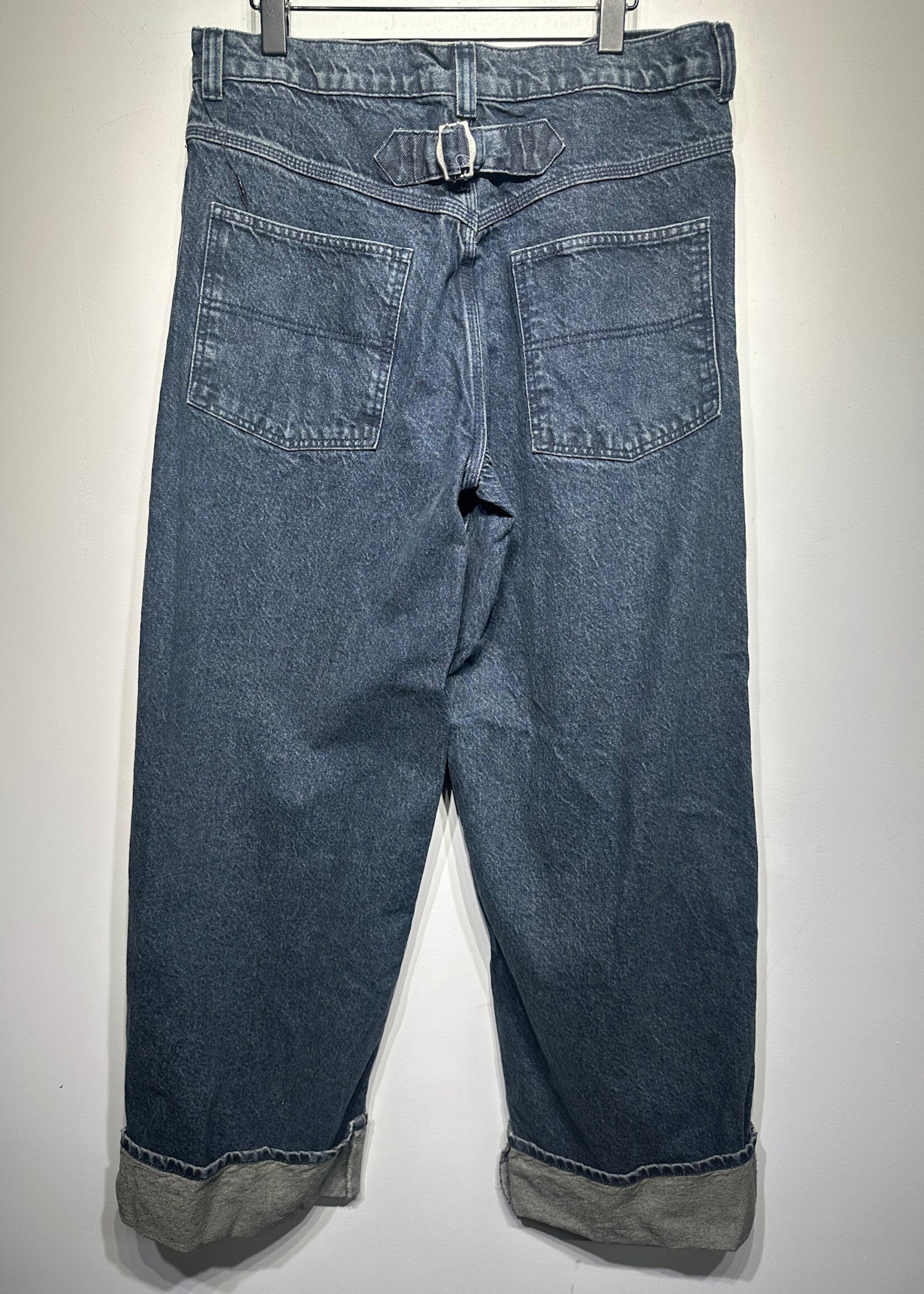 Collusion Dark Wash Baggy Buckle Back Pants 30