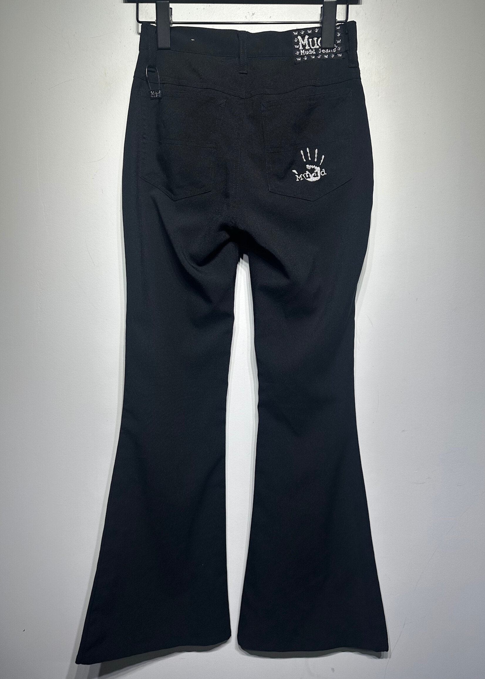 Mudd Y2K Black Logo Flare Pants 23