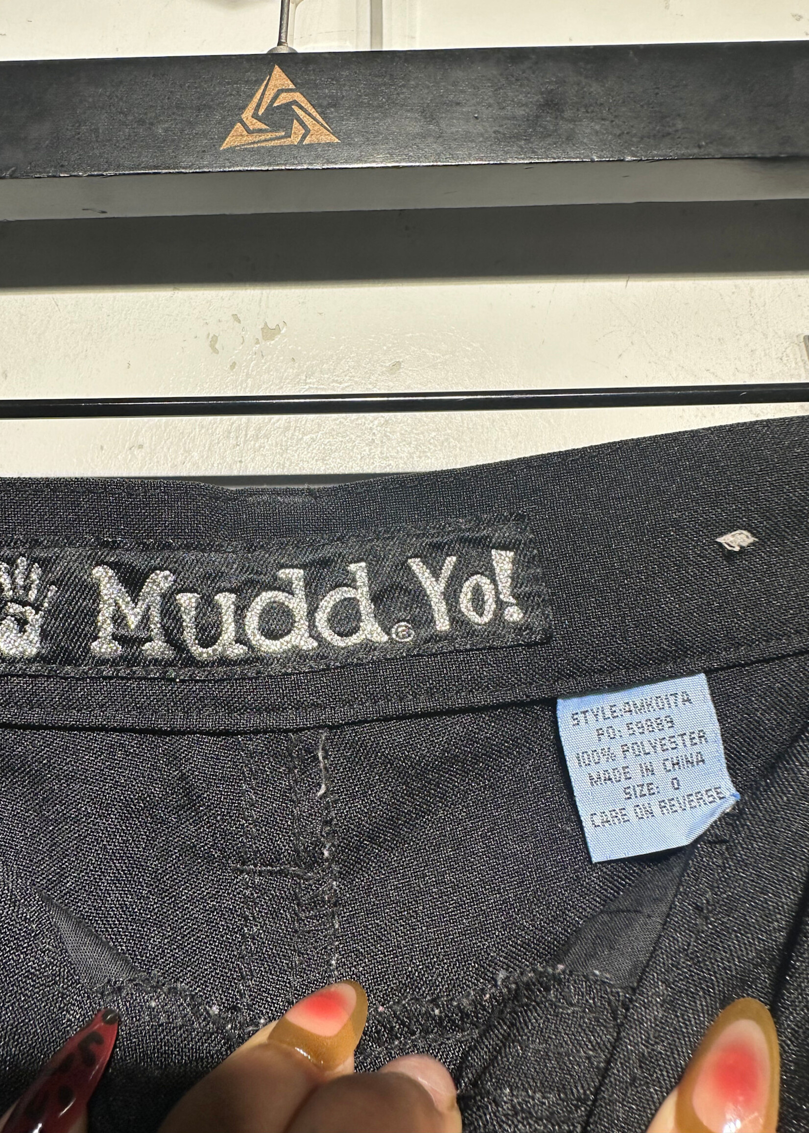 Mudd Y2K Black Logo Flare Pants 23