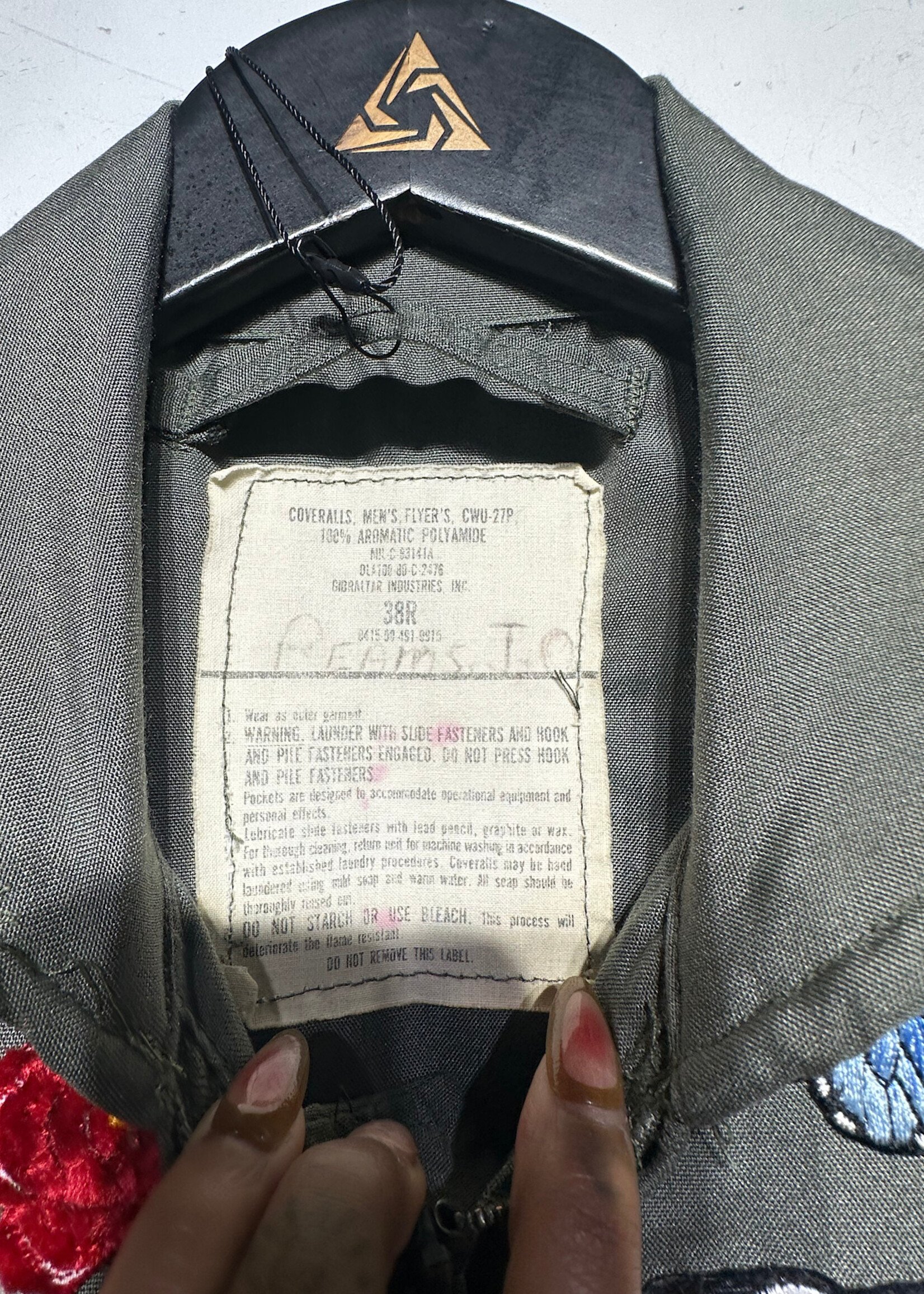 Vintage Patched Flight Suit Masc S/Fem M