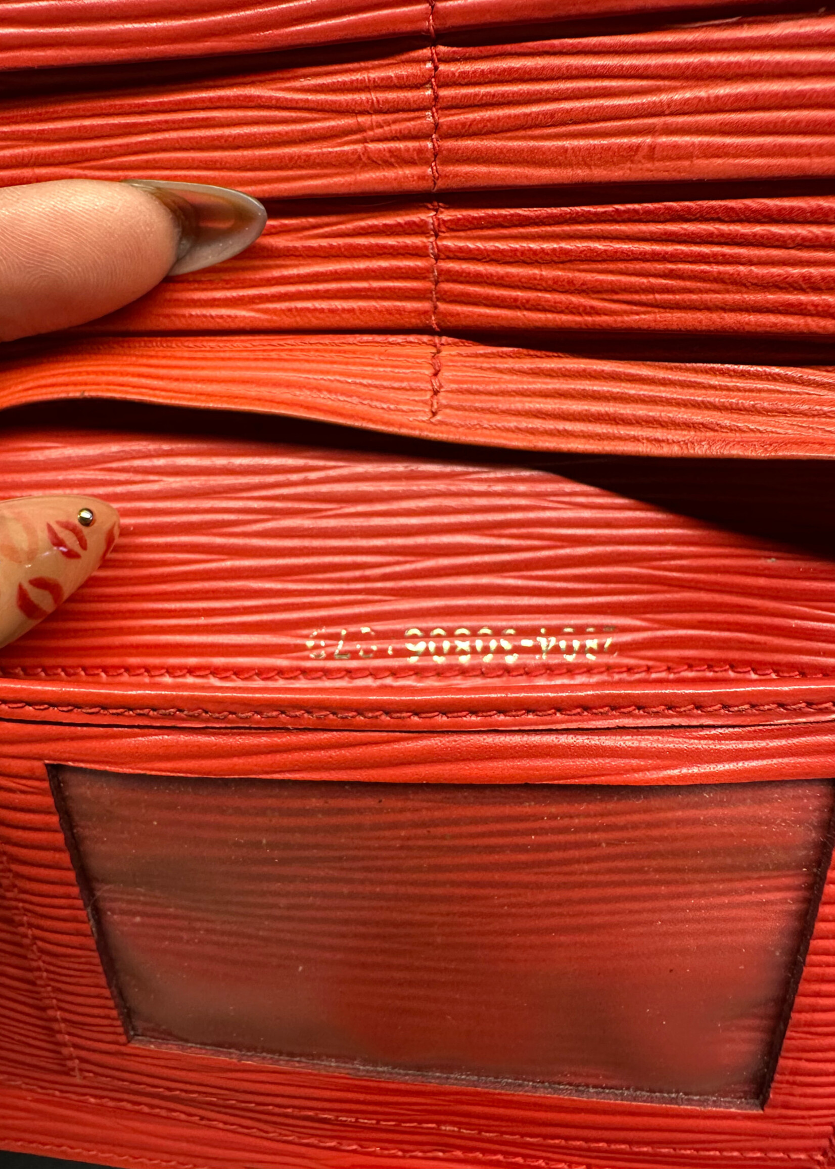 Vintage Fendi Red Epi Wallet