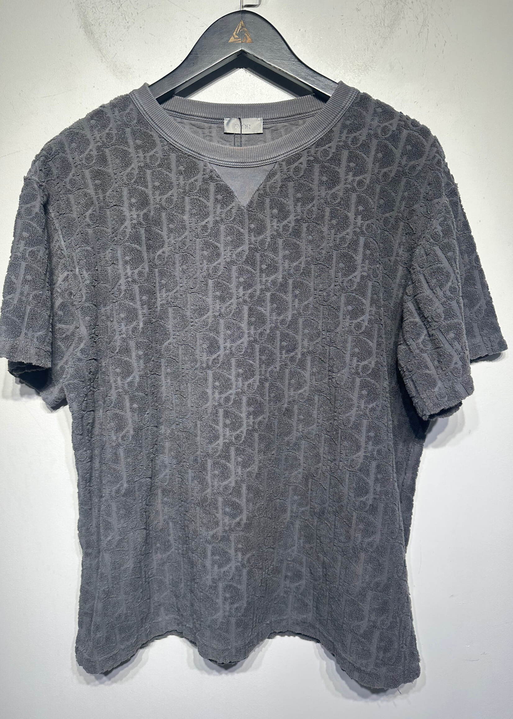 Dior Oblique Grey Towel T-Shirt Masc L AS IS