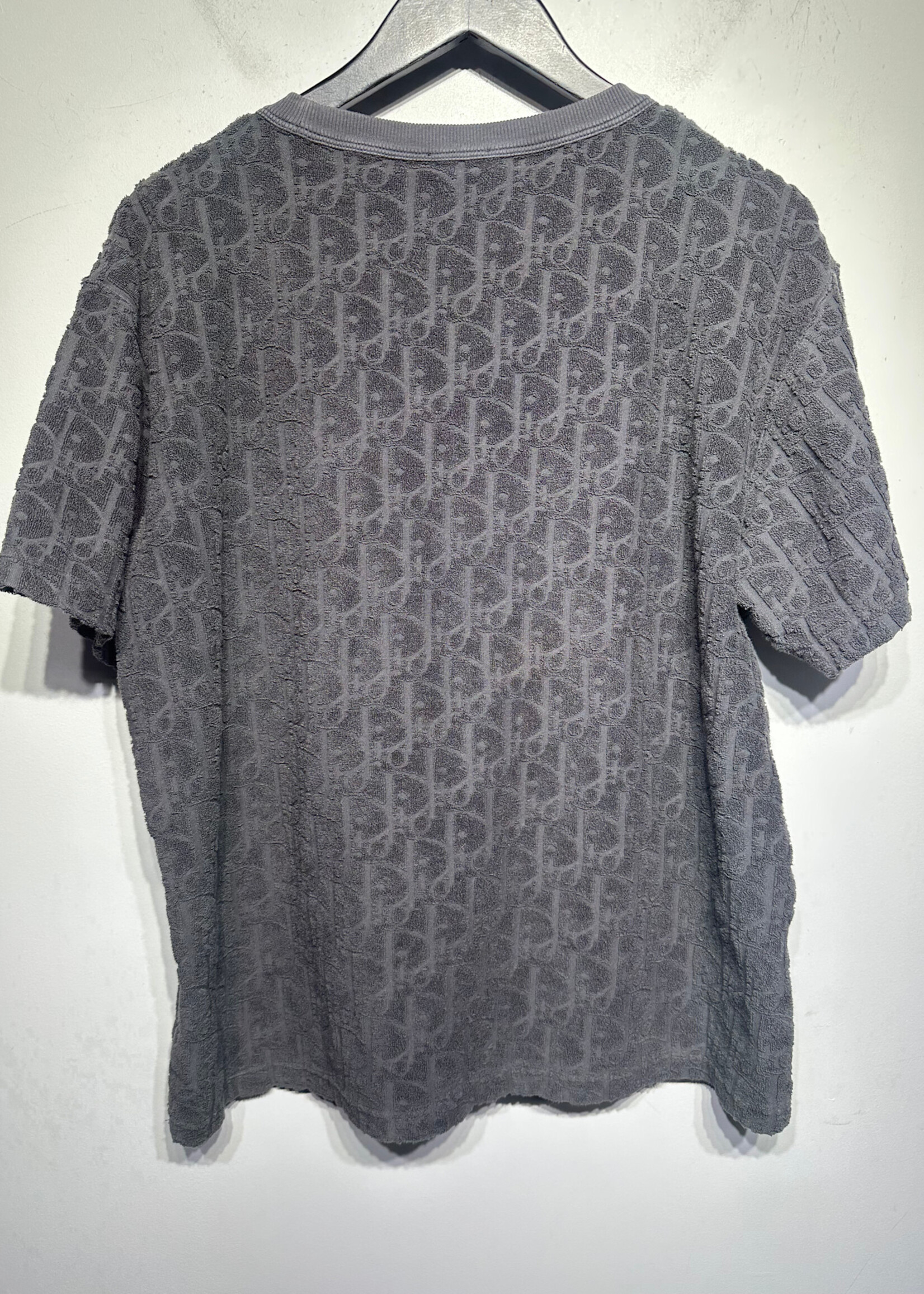 Dior Oblique Grey Towel T-Shirt Masc L AS IS