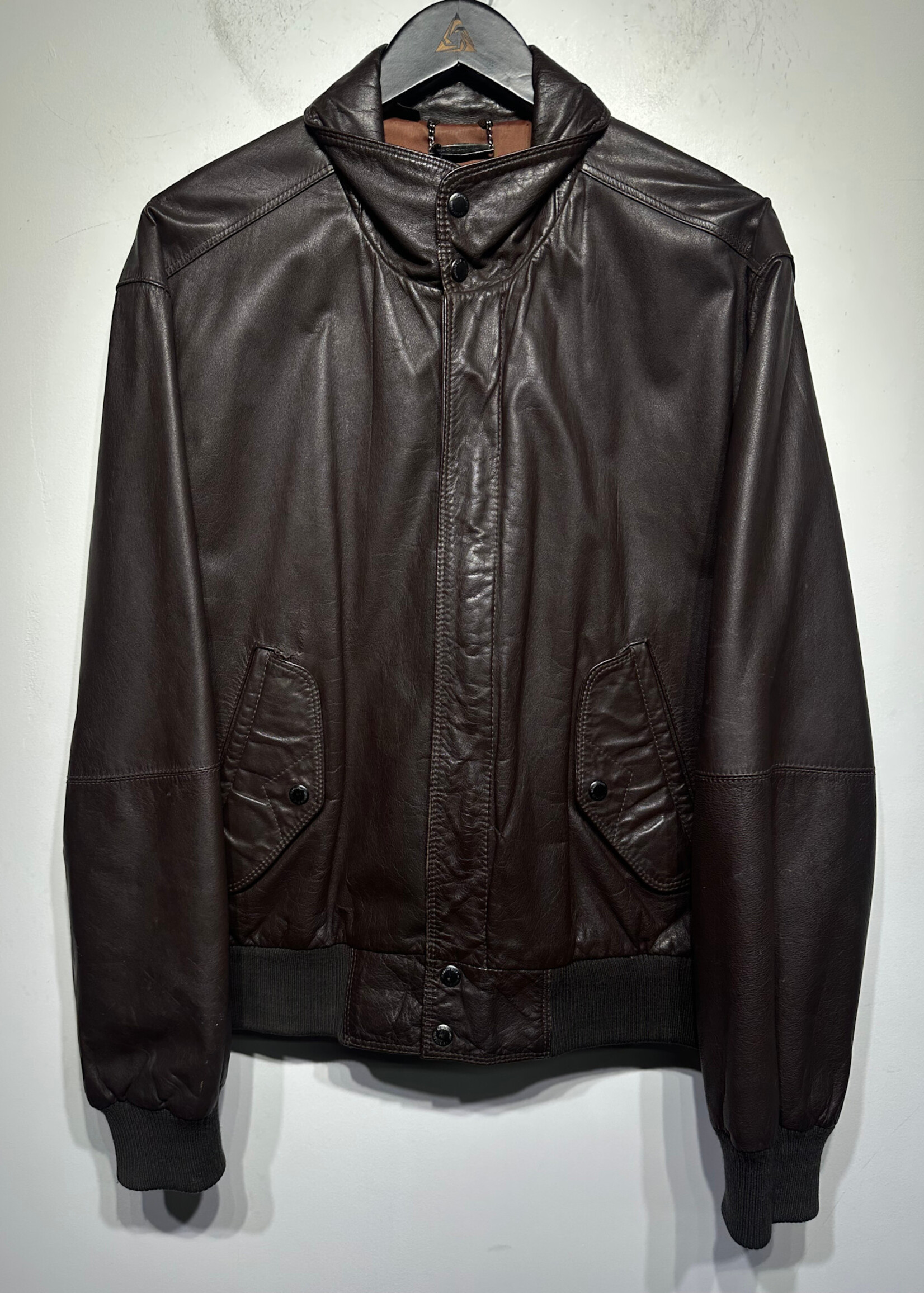 Vintage Member's Only Brown Leather Jacket Masc L