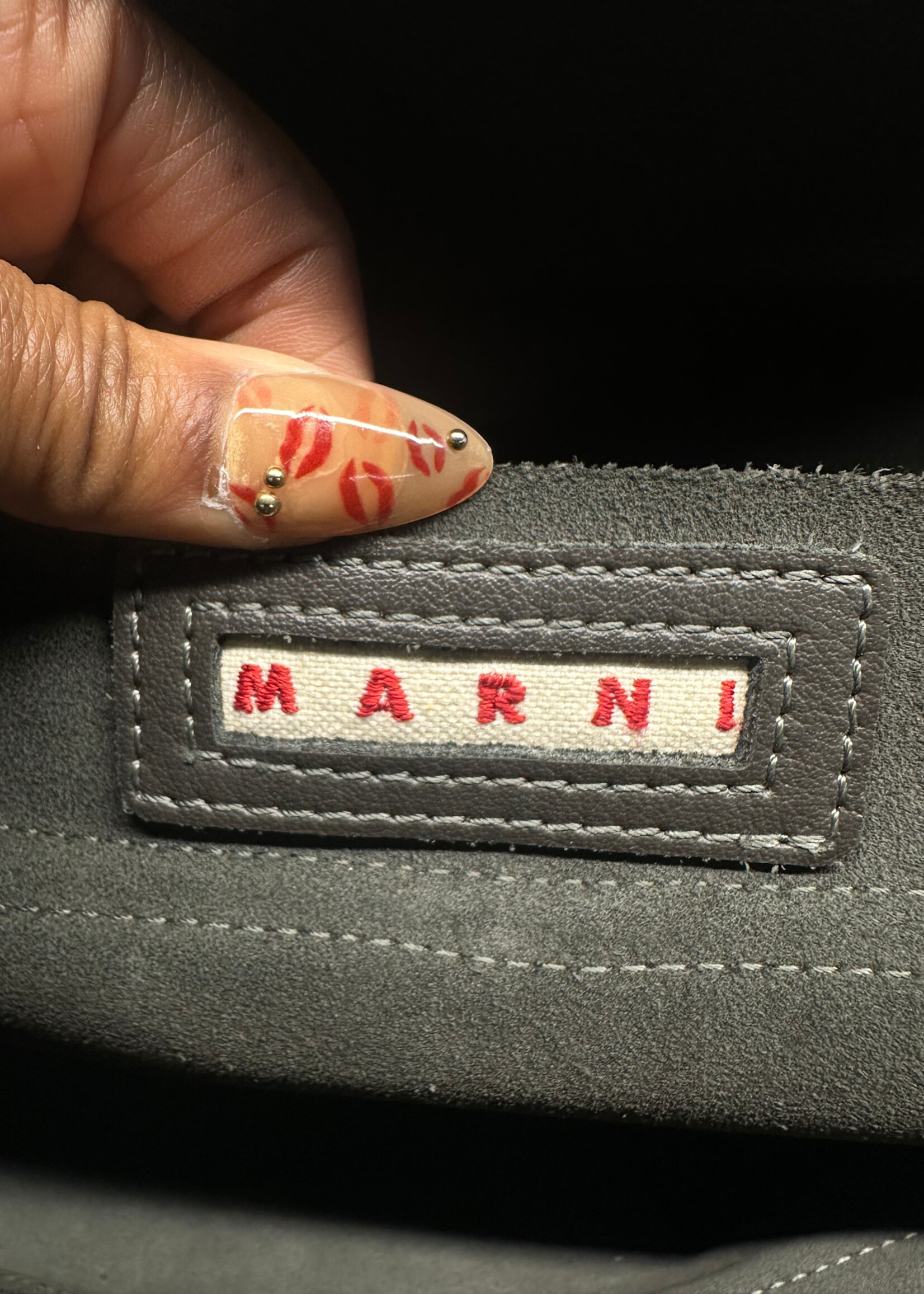 Marni Grey Leather Bag