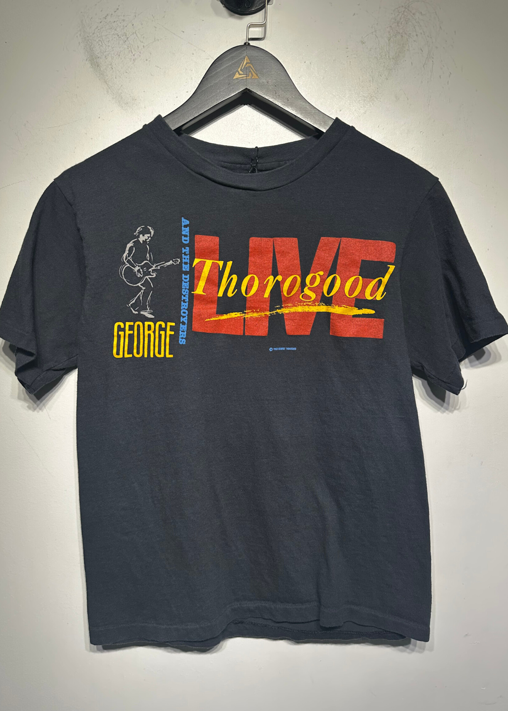 86 George Thorogood Black Tour Tee M