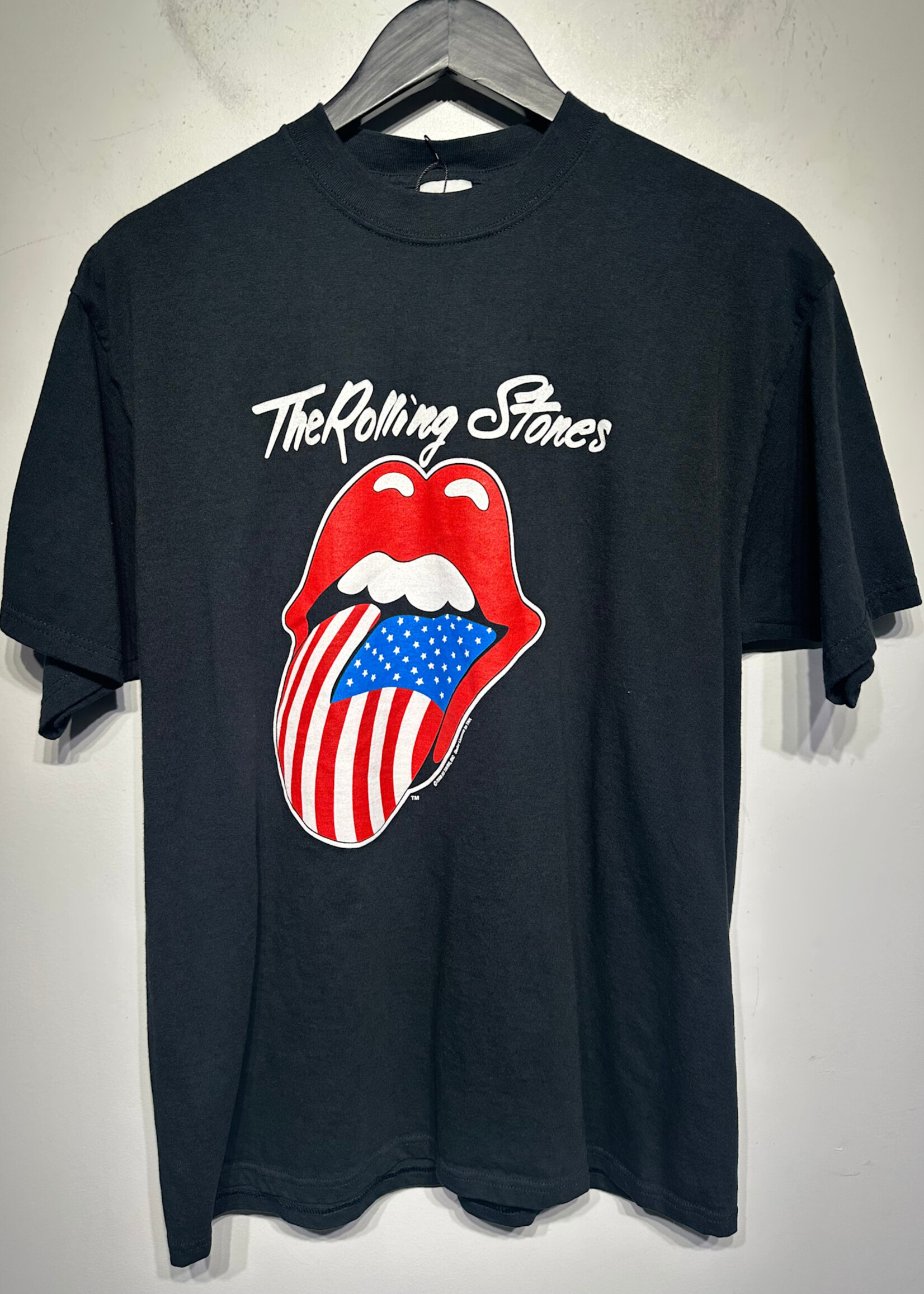 2000 Rolling Stones Flag Logo Black Tee L