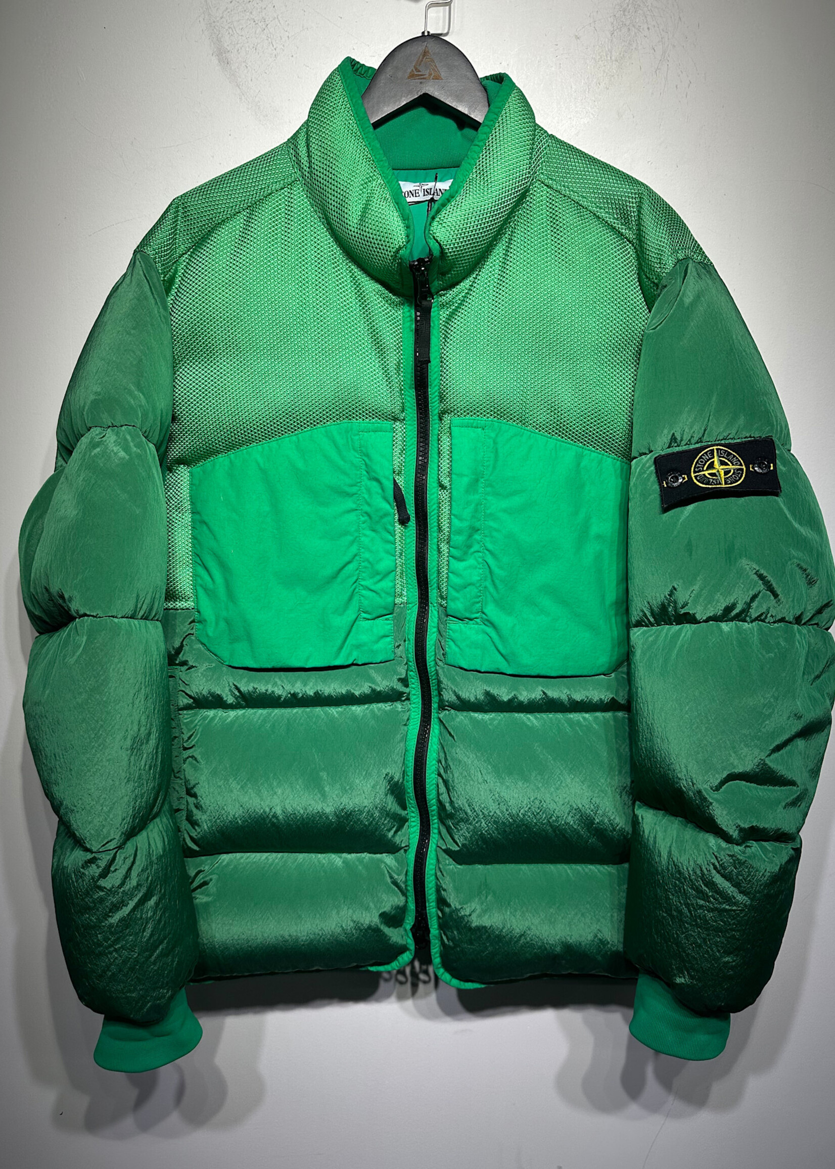 Stone Island Green Puffer Jacket Masc XL
