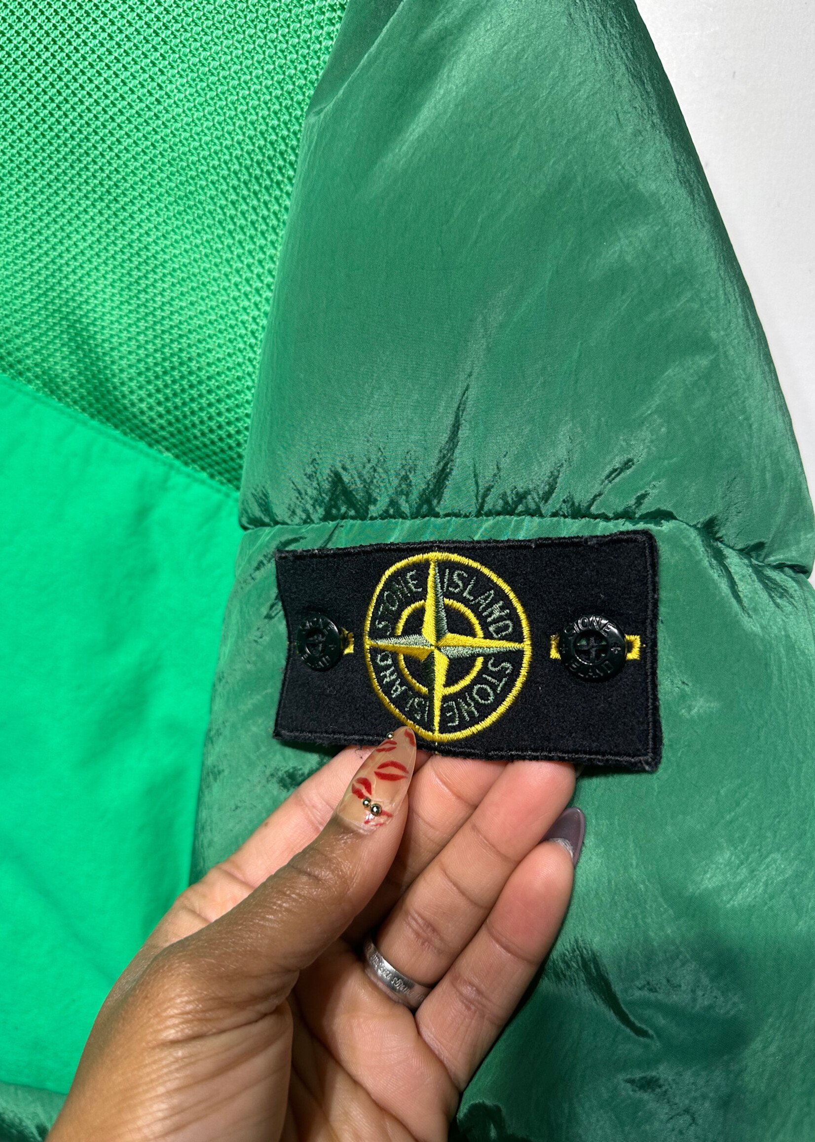 Stone Island Green Puffer Jacket Masc XL