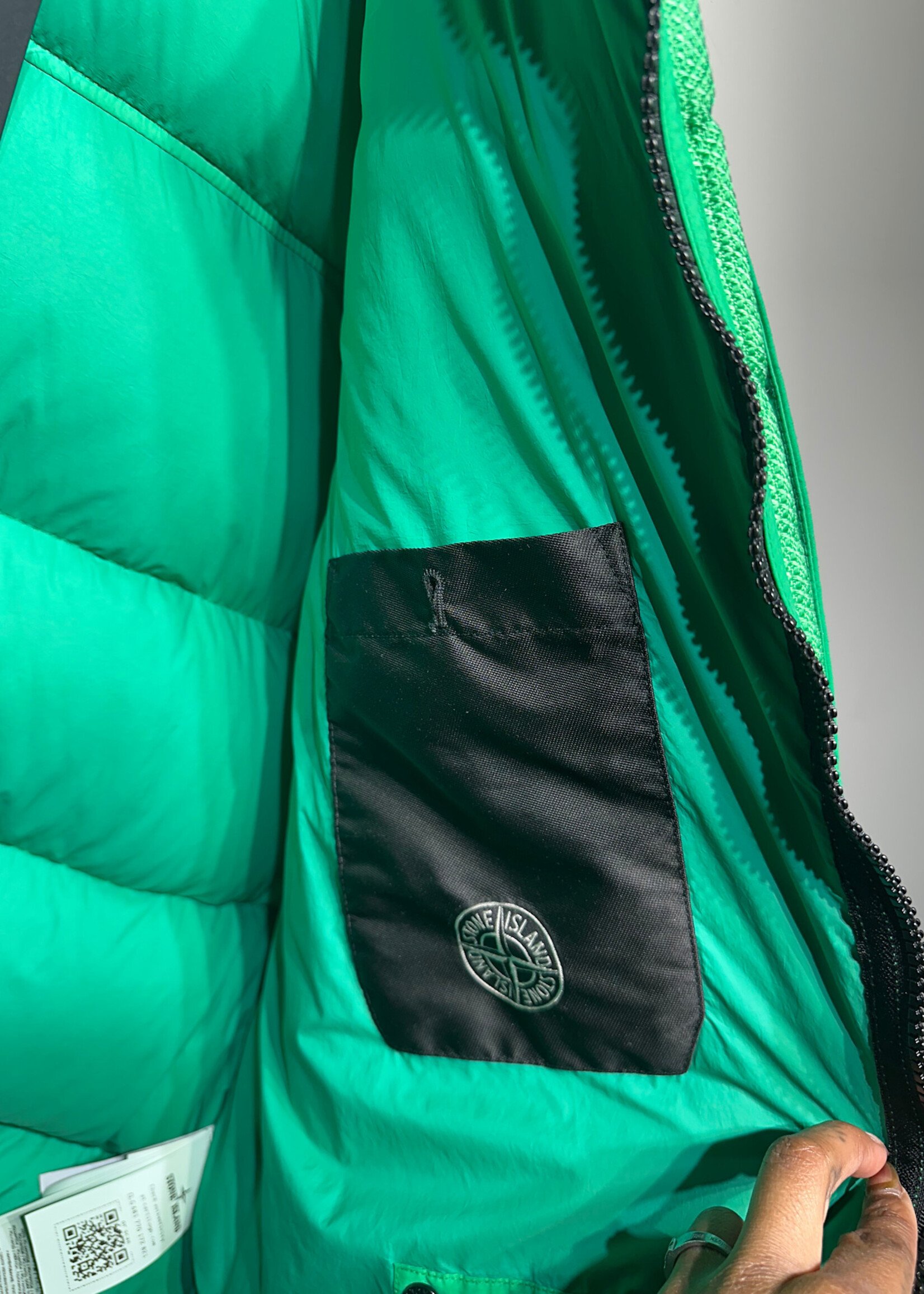 Stone Island Green Puffer Jacket Masc XL
