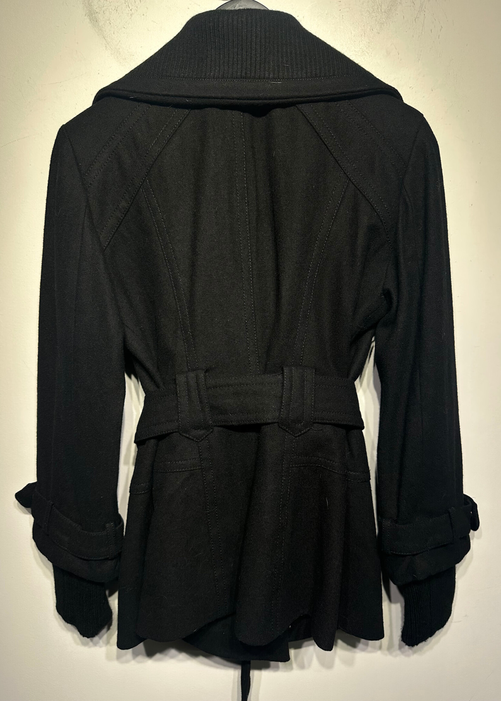 KENZIE BLACK SUEDE EMBELLISHED JACKET M