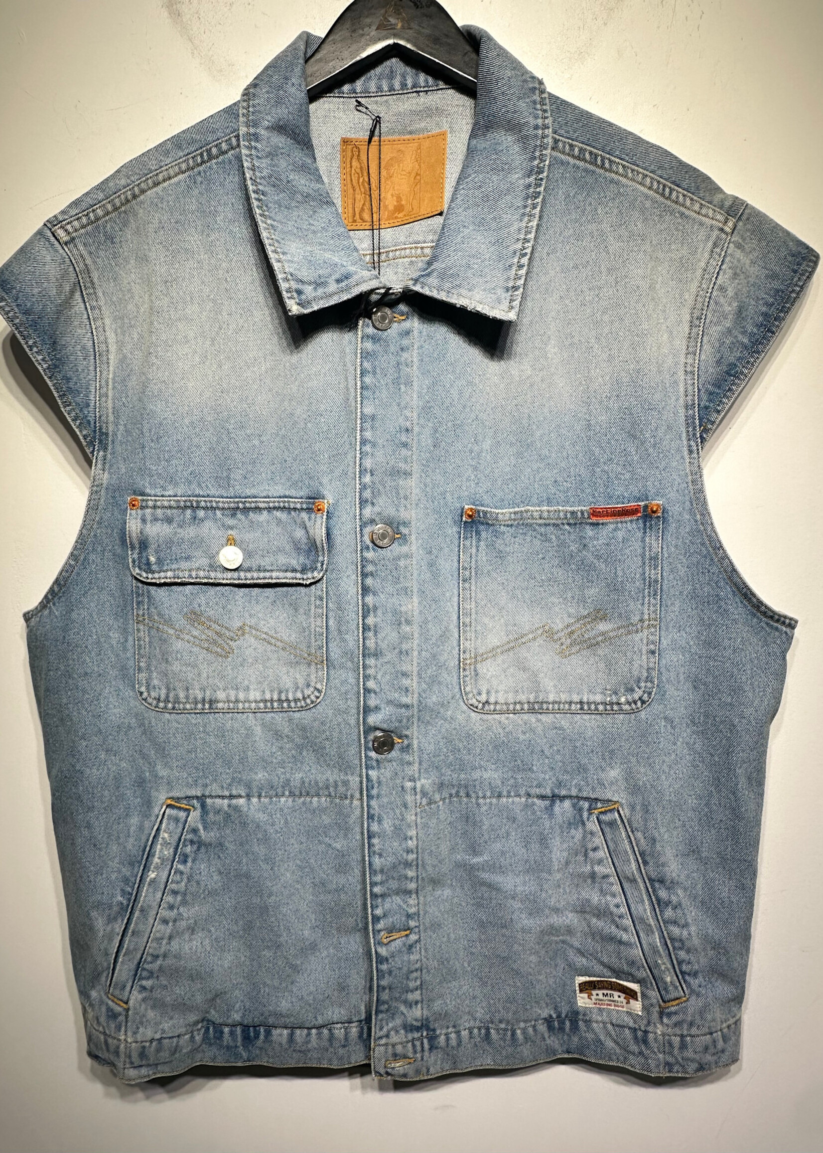 NWT MARTINE ROSE DENIM GILET VEST L