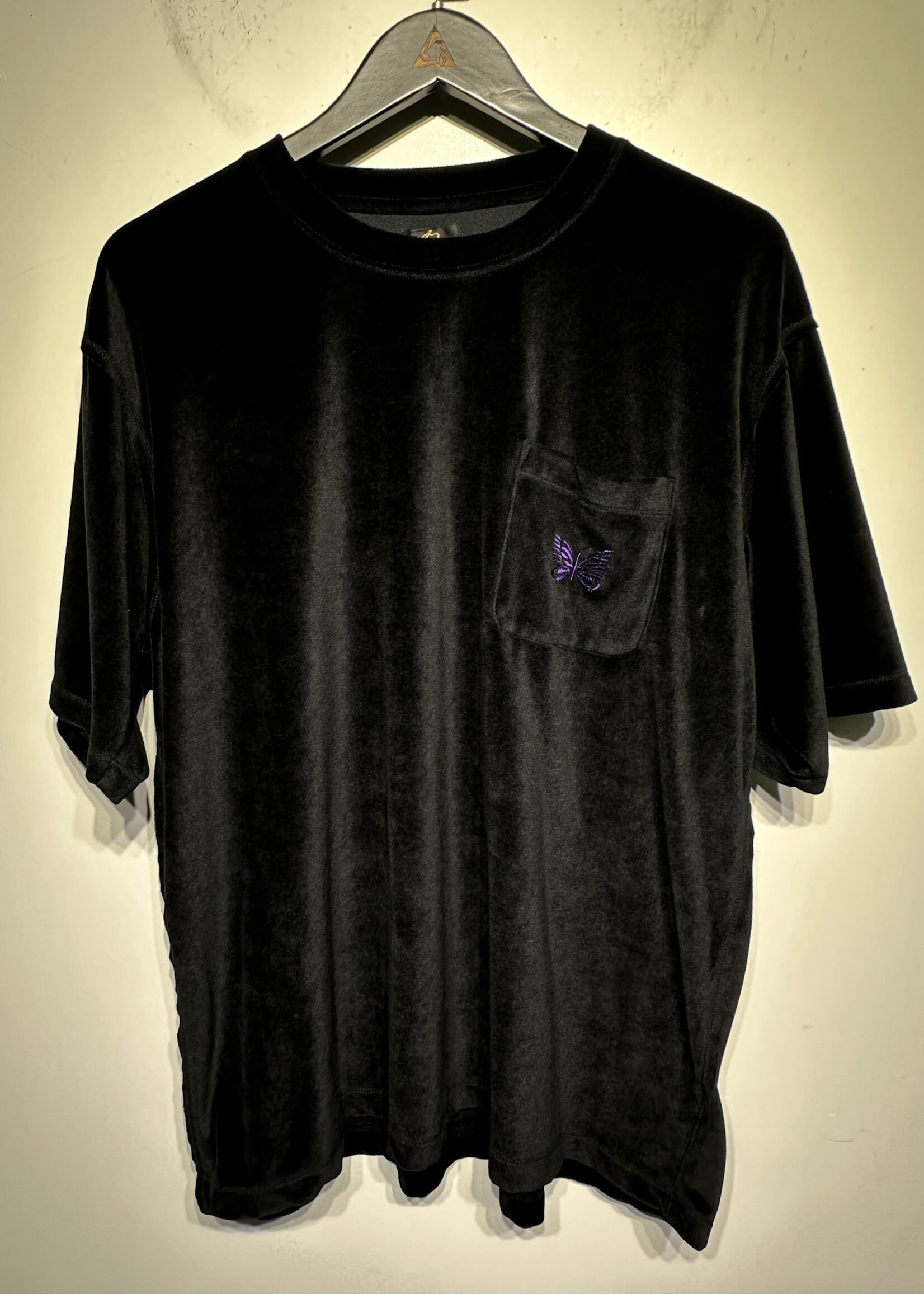 NEEDLES VELOUR BUTTERFLY POCKET TEE L