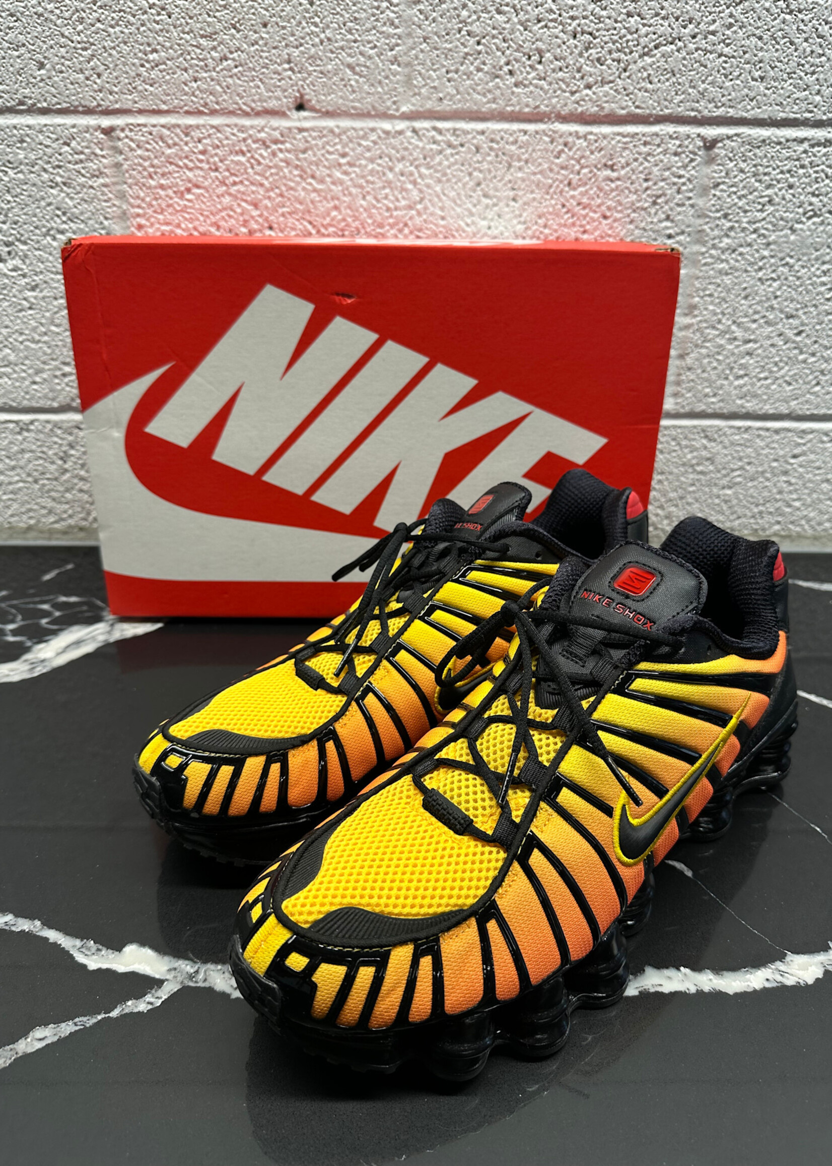 Nike Yellow Orange Shox 11.5
