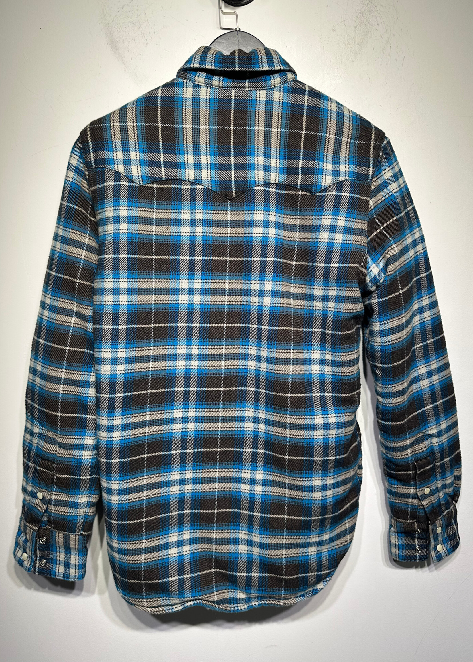 True Religion Blue Sherpa Lined Flannel S