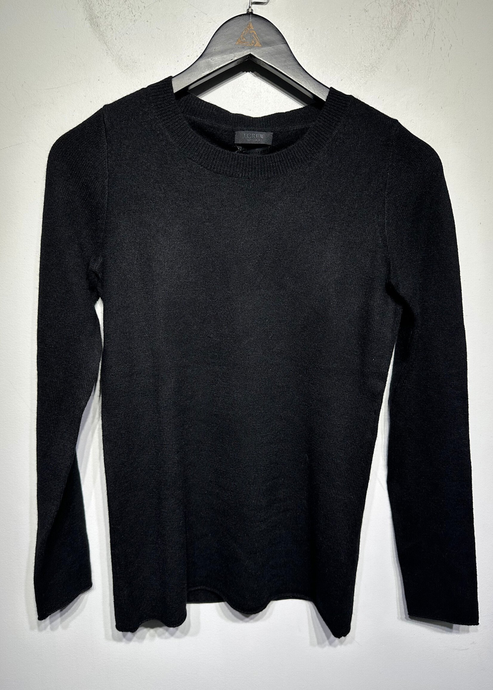 NWT J Crew Black Italian Cashmere Sweater XS