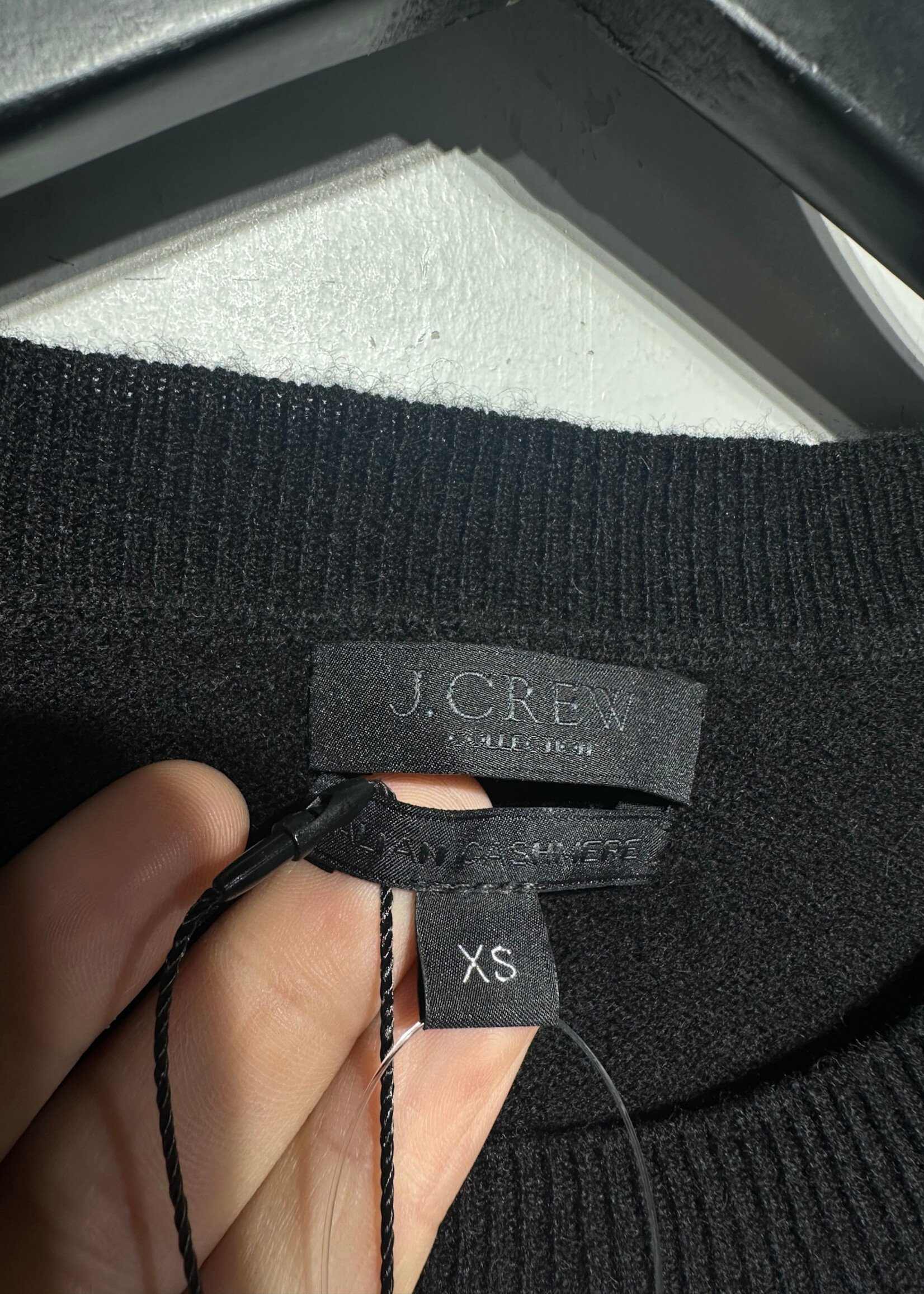 NWT J Crew Black Italian Cashmere Sweater XS