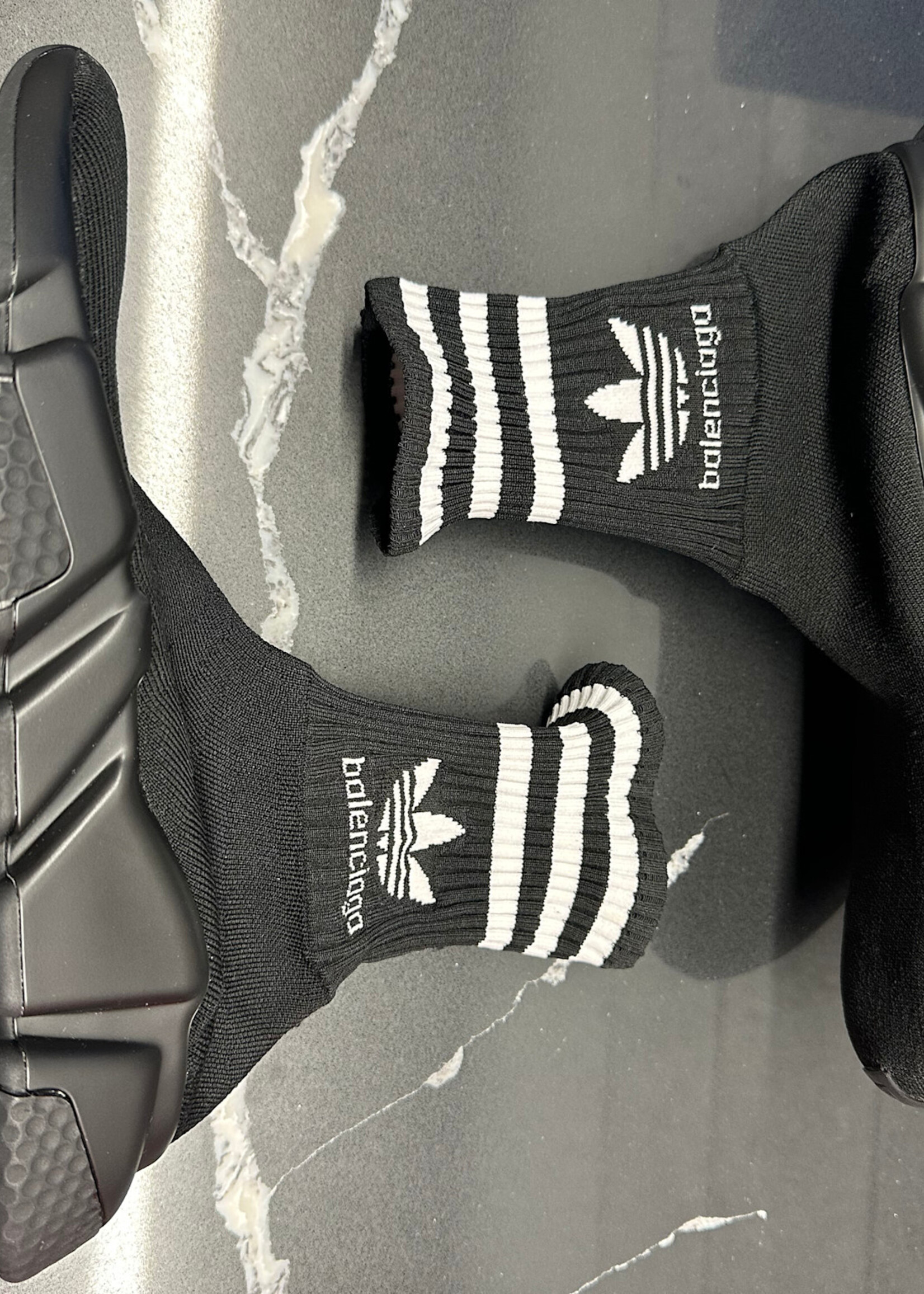Balenciaga X Adidas Black Sock Runner Fem 6.5