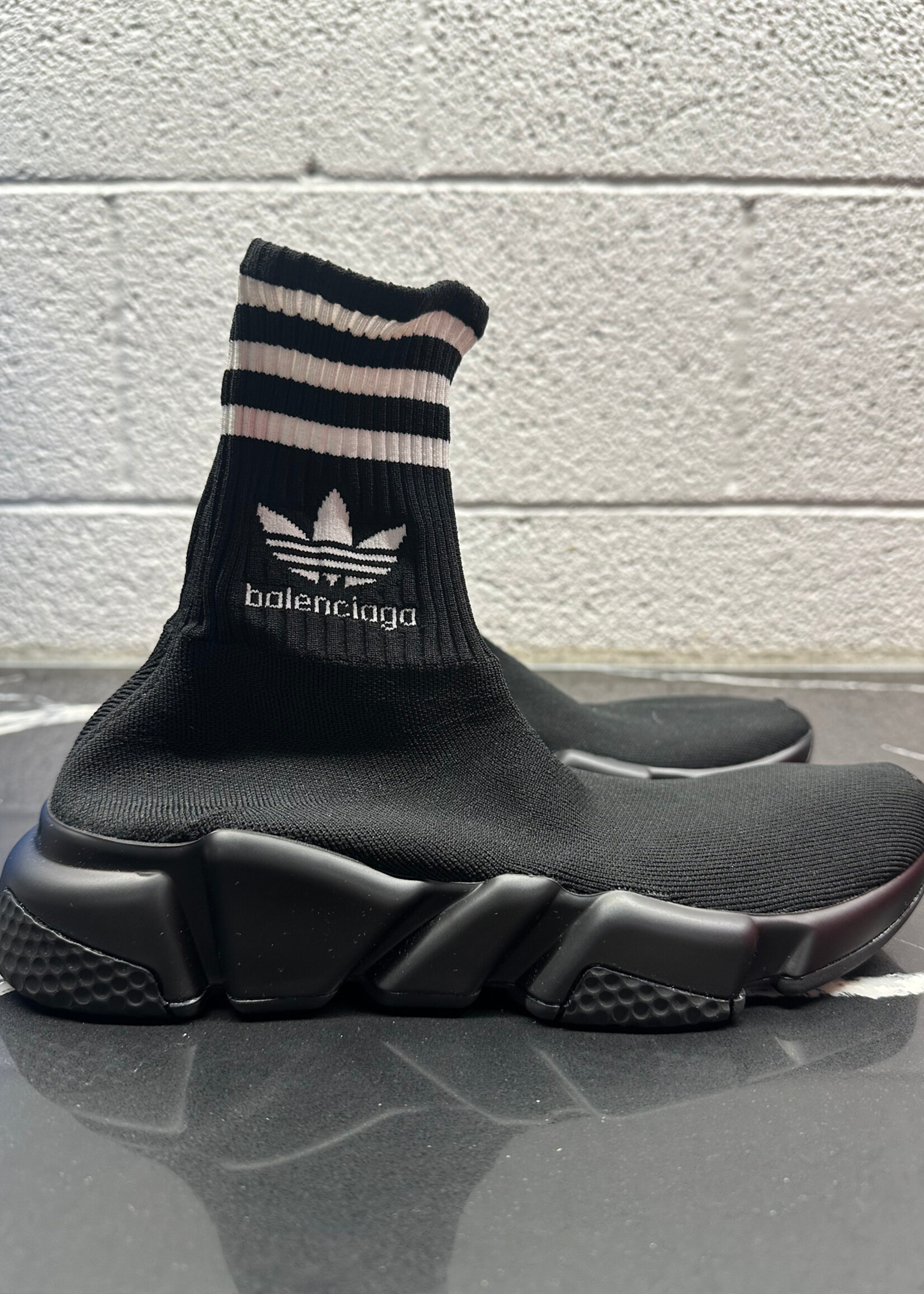 Balenciaga X Adidas Black Sock Runner Fem 6.5