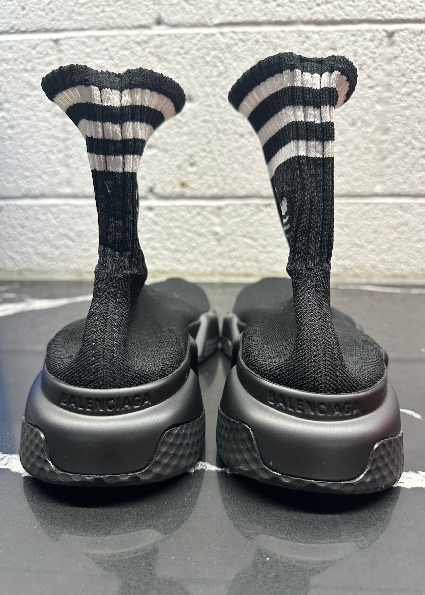 Balenciaga X Adidas Black Sock Runner Fem 6.5