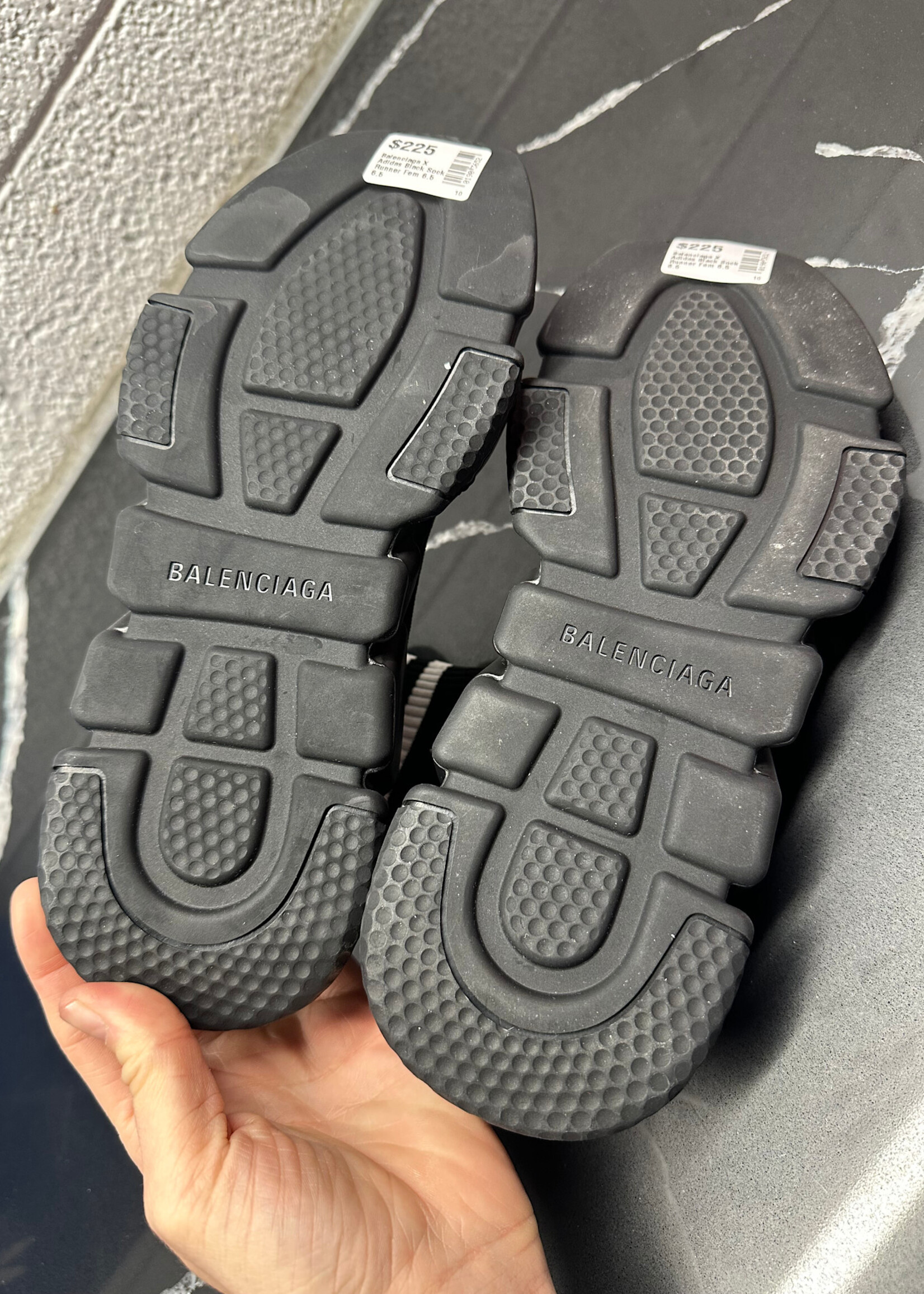 Balenciaga X Adidas Black Sock Runner Fem 6.5