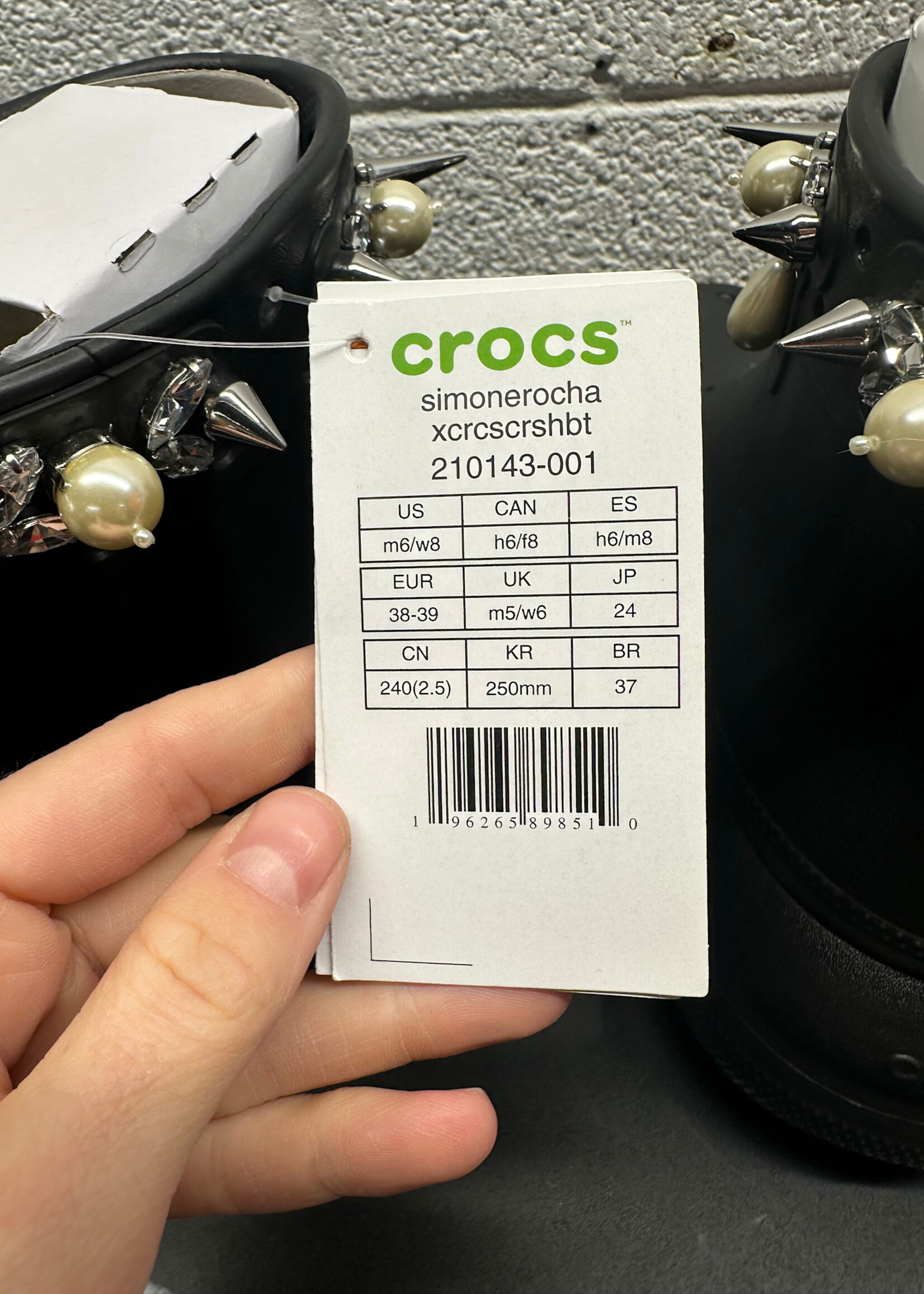 Simone Rocha Black Croc Boots Fem 8