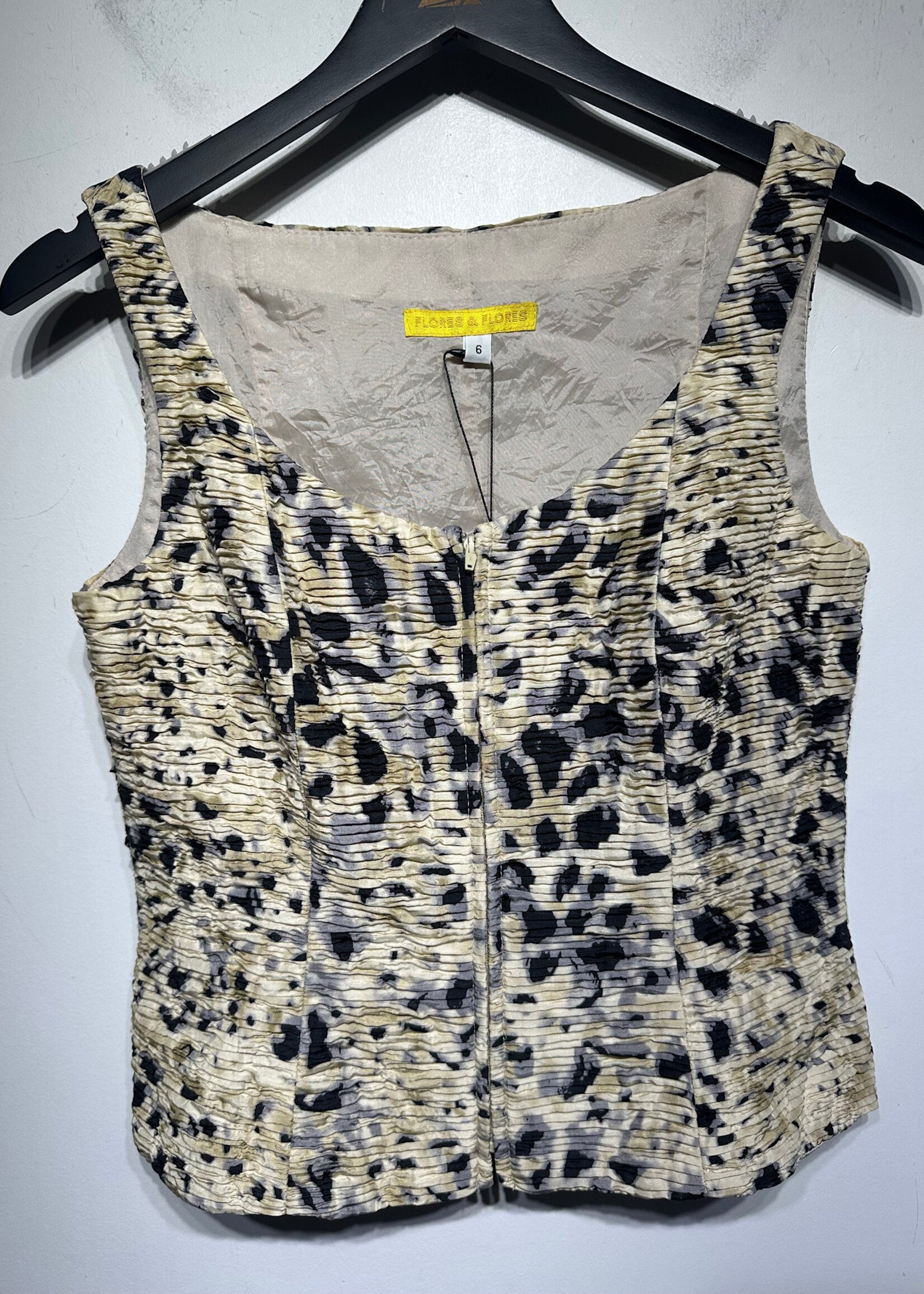 Flores & Flores Cheetah Printed Tank 6/M
