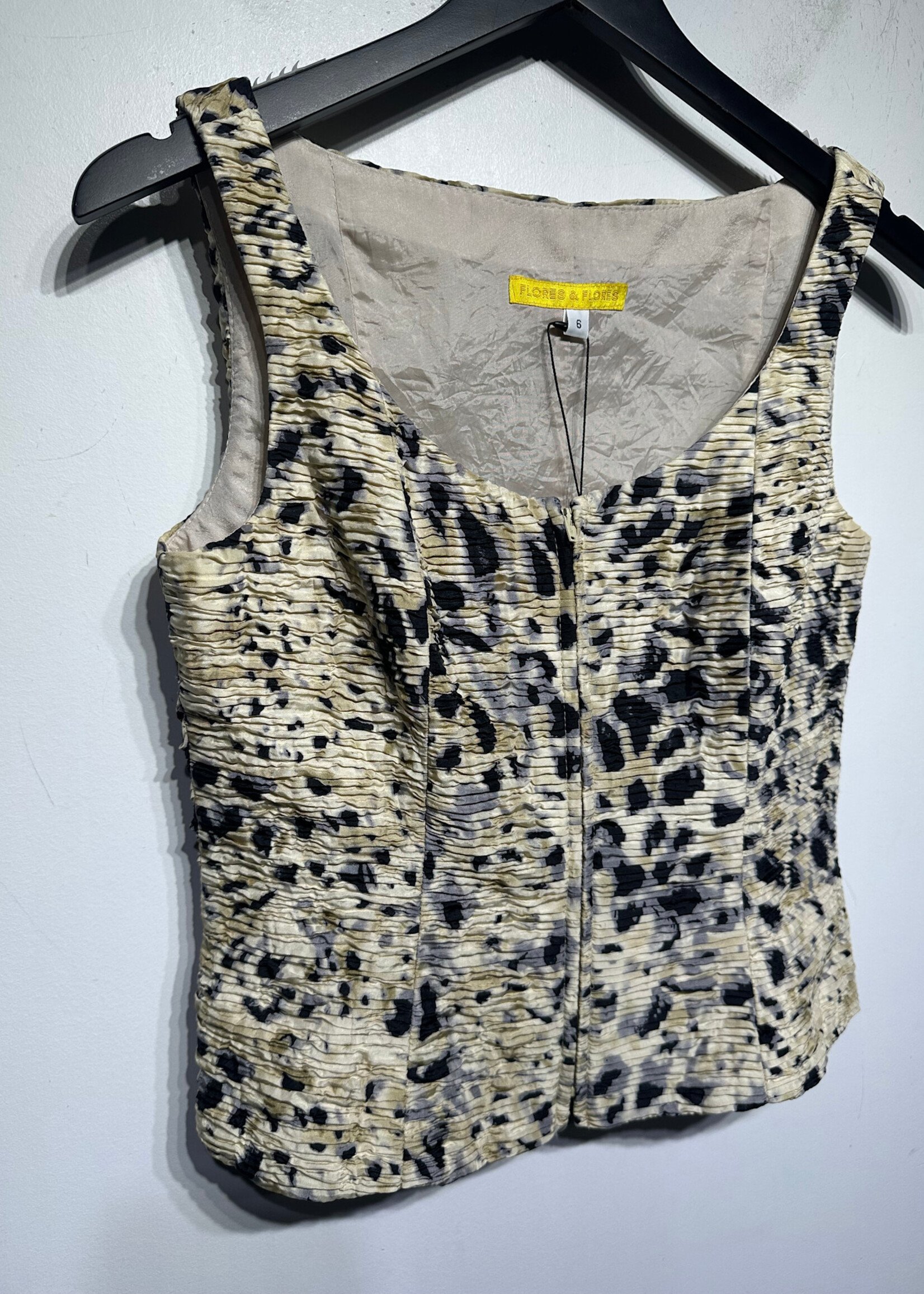 Flores & Flores Cheetah Printed Tank 6/M