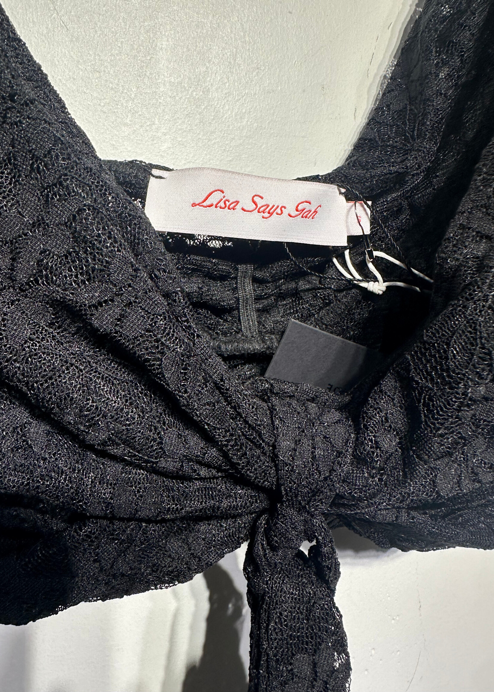 NWT Lisa Says Gah Black Lace Bra Top S