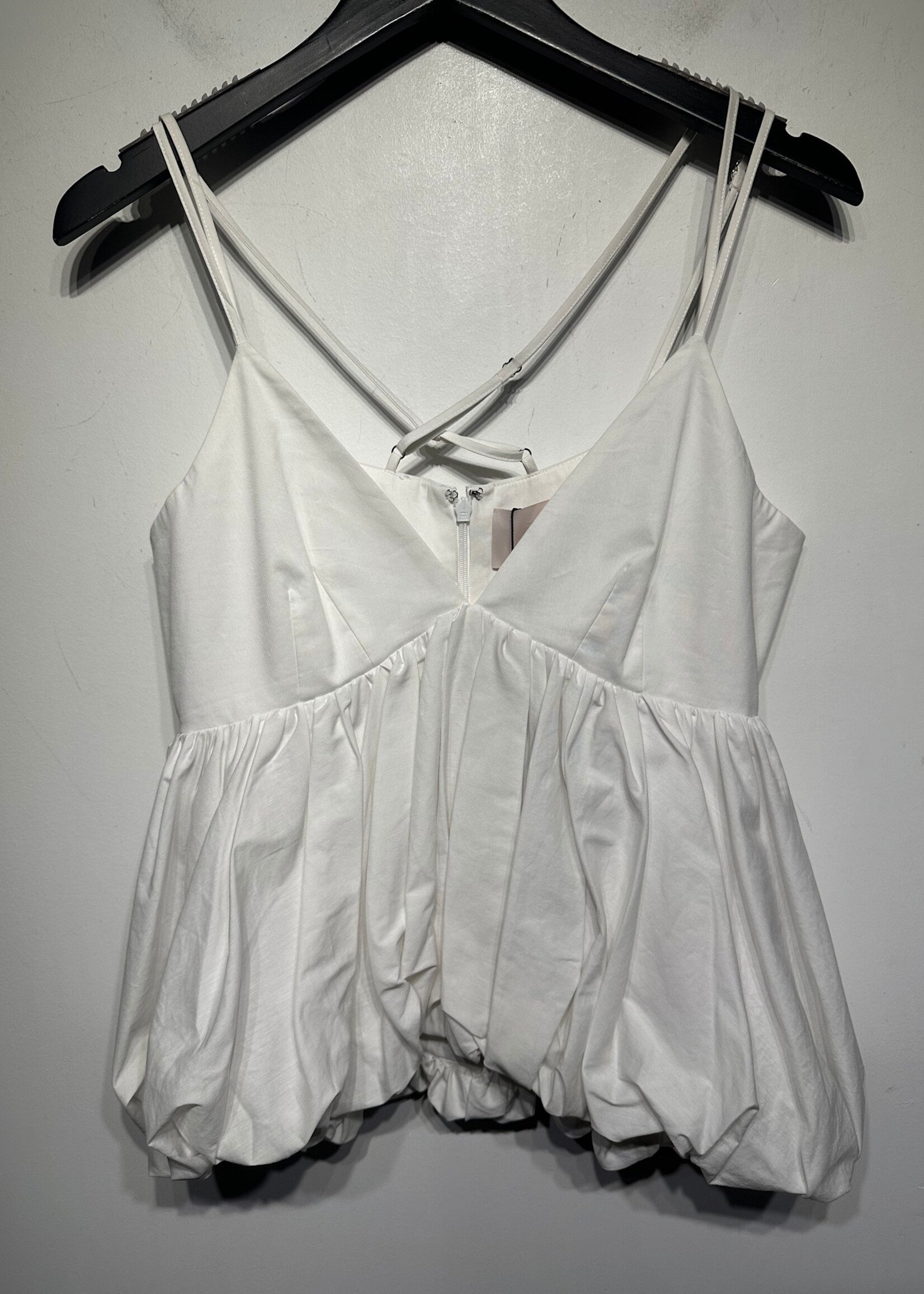 NWT Cinqasept White Poof Bottom Tank Fem M