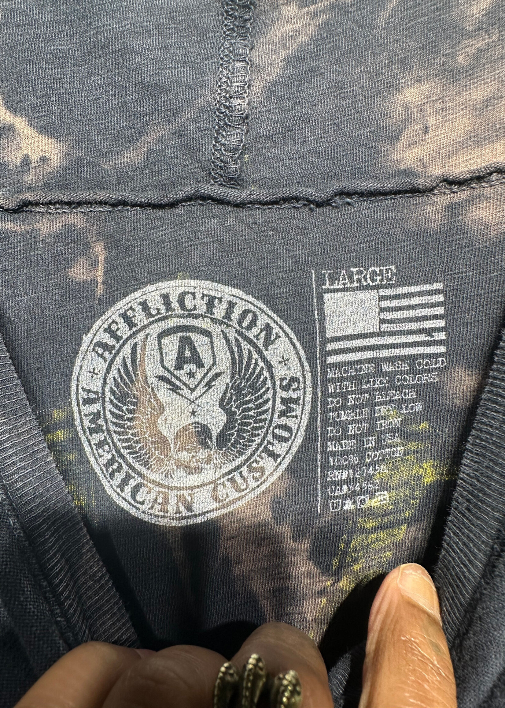 Affliction Black Henley LS L