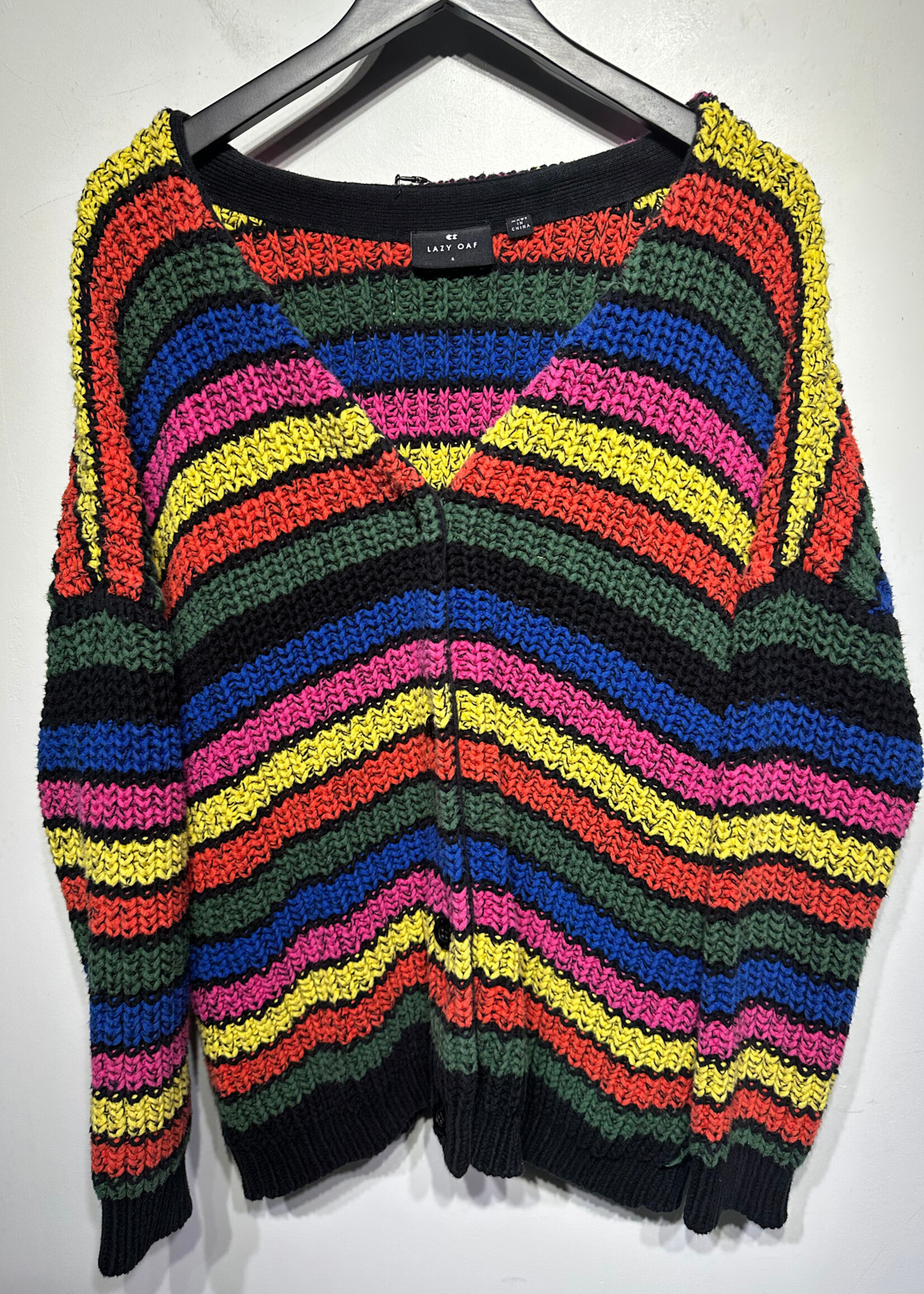 Lazy Oaf Multicolor Knit Cardigan Masc S