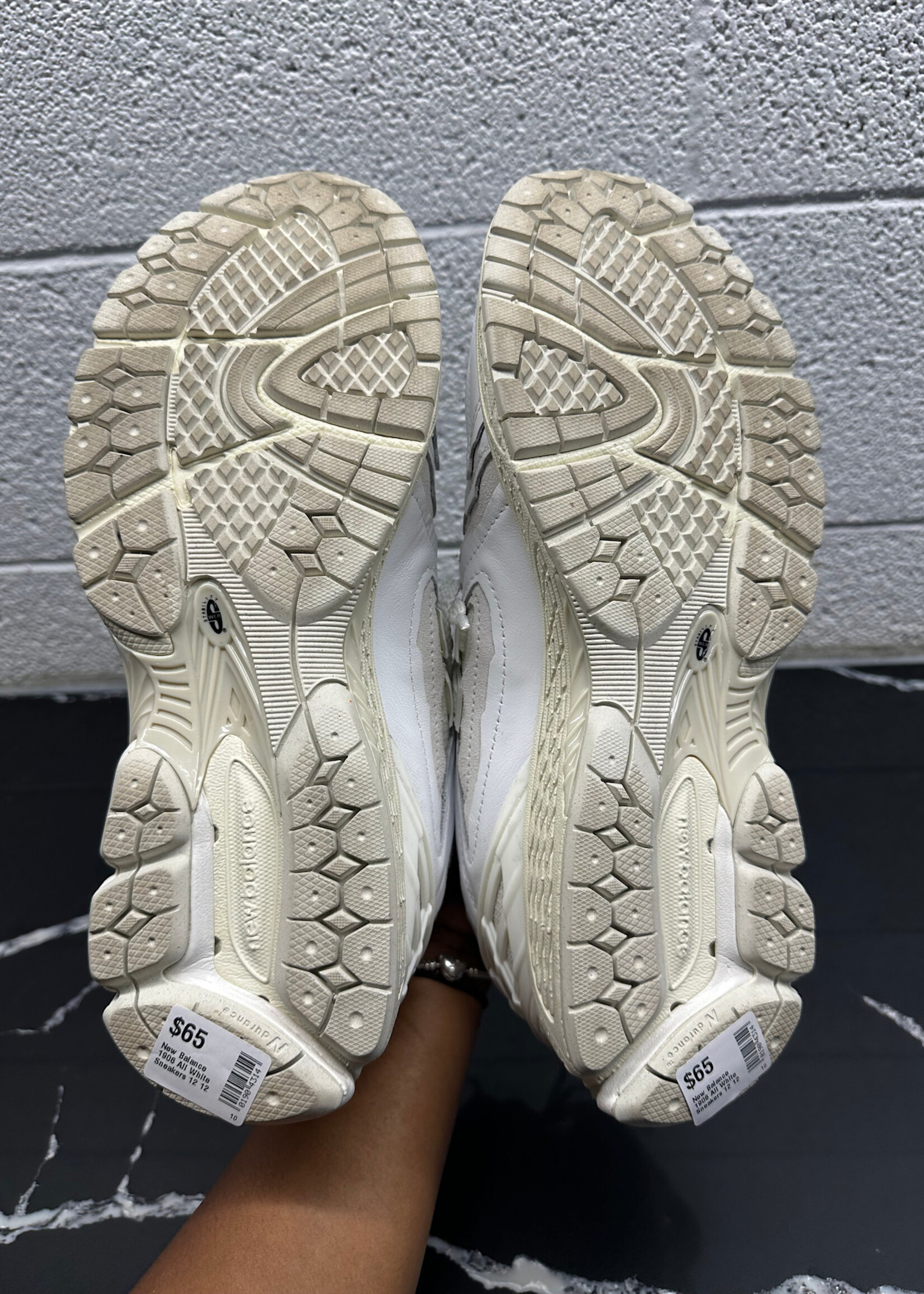 New Balance 1906 All White Sneakers 12