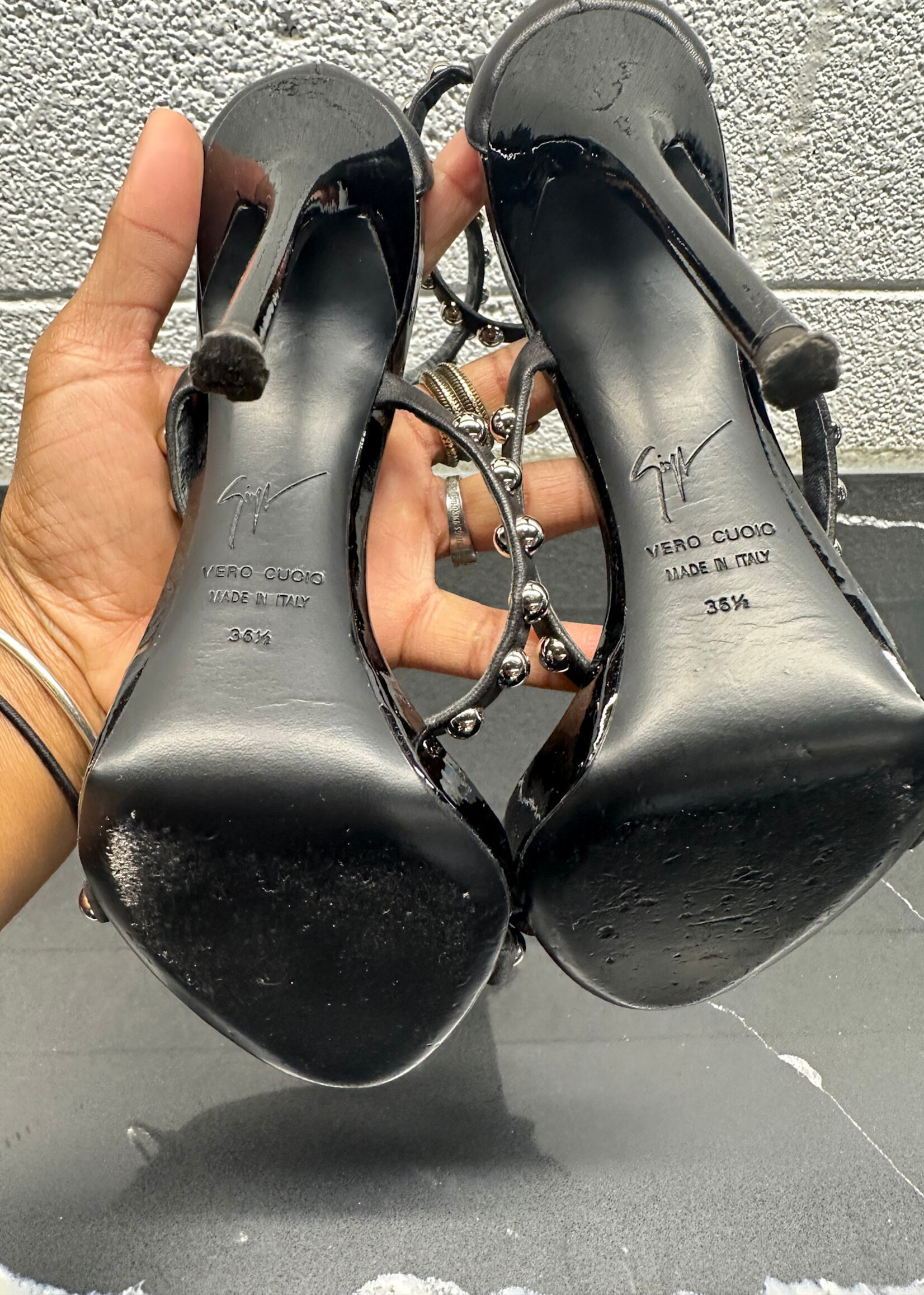 Giuseppi Zanotti Studded Patent Heels 36.5/6.5